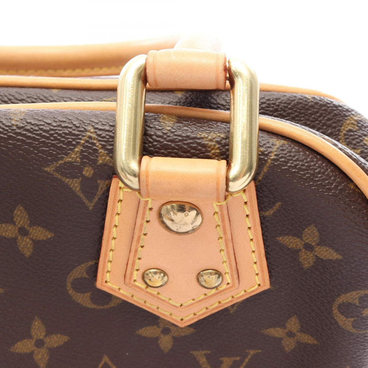 Louis Vuitton Brown Coated Canvas Leather Handbag (Pre-Owned)