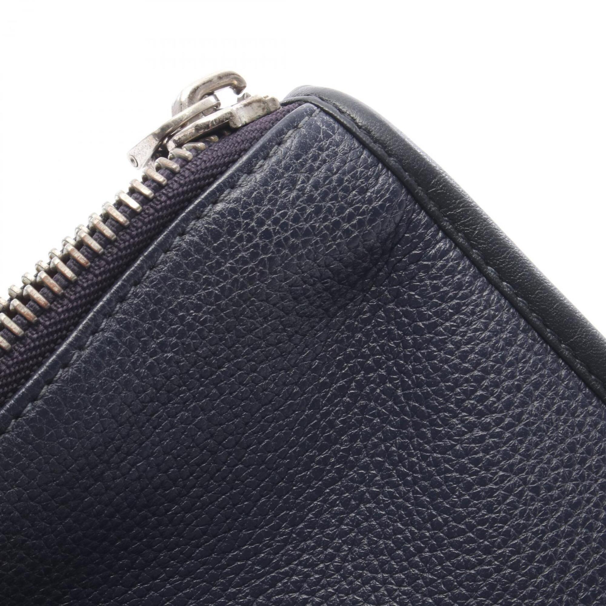 Loewe Black Navy Leather Briefcase Handbag (Pre-Owned)