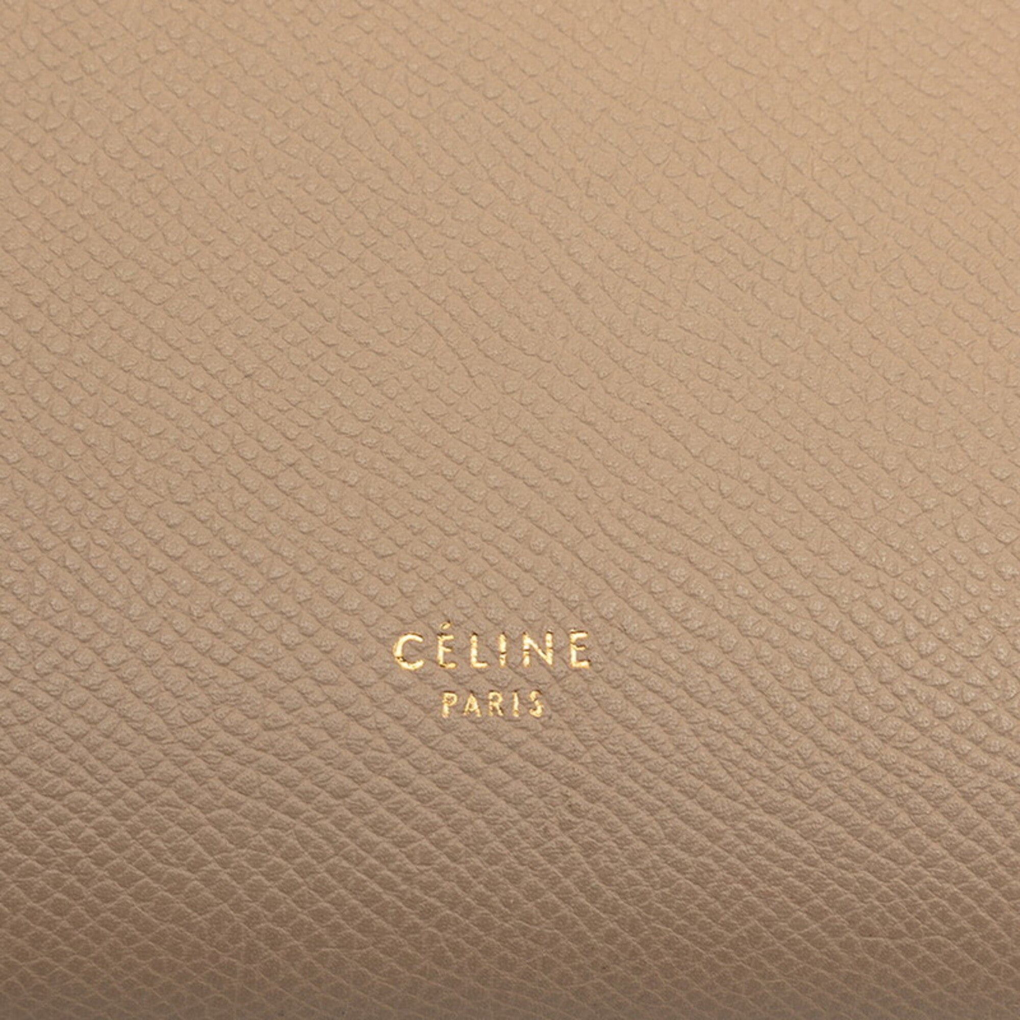 Celine Beige Leather Handbag Shoulder Bag (Pre-Owned)