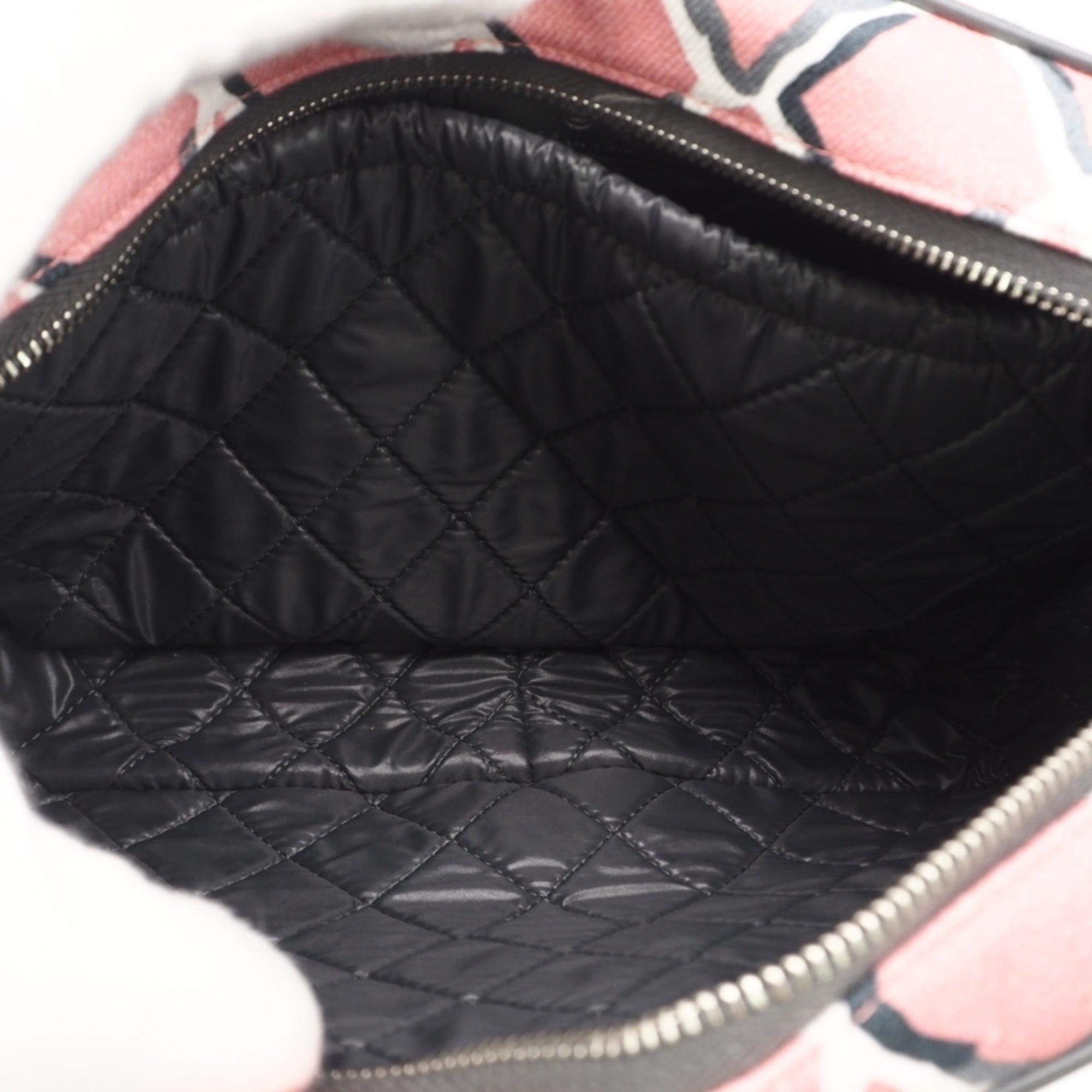 Chanel Multi-Color Pink Canvas Pouch (Pre-Owned)