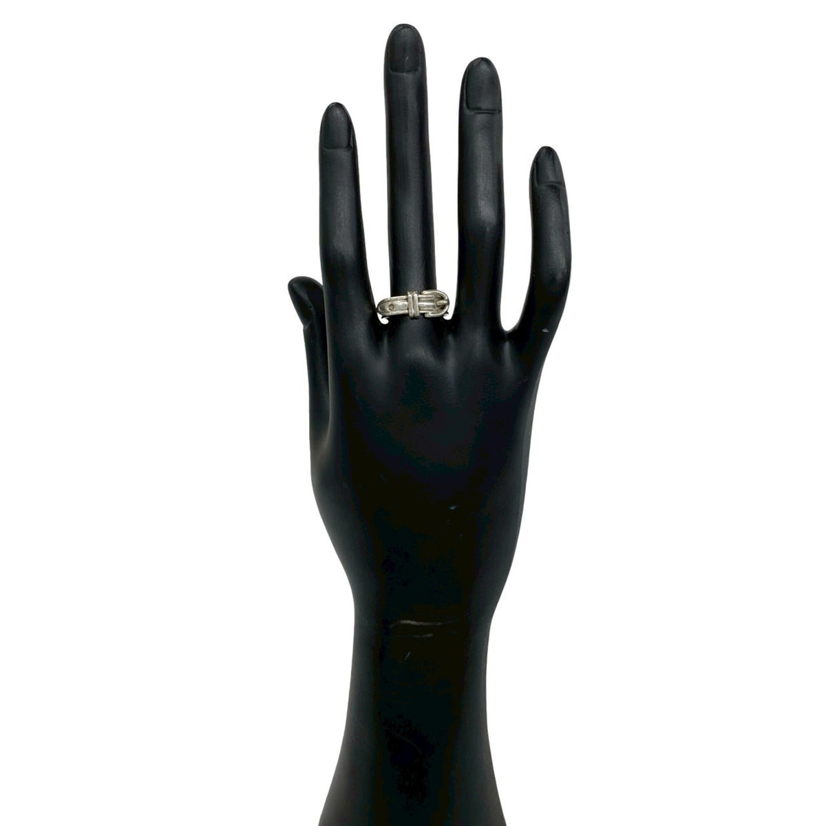 Hermes Silver Silver 925 Band Ring (Pre-Owned)