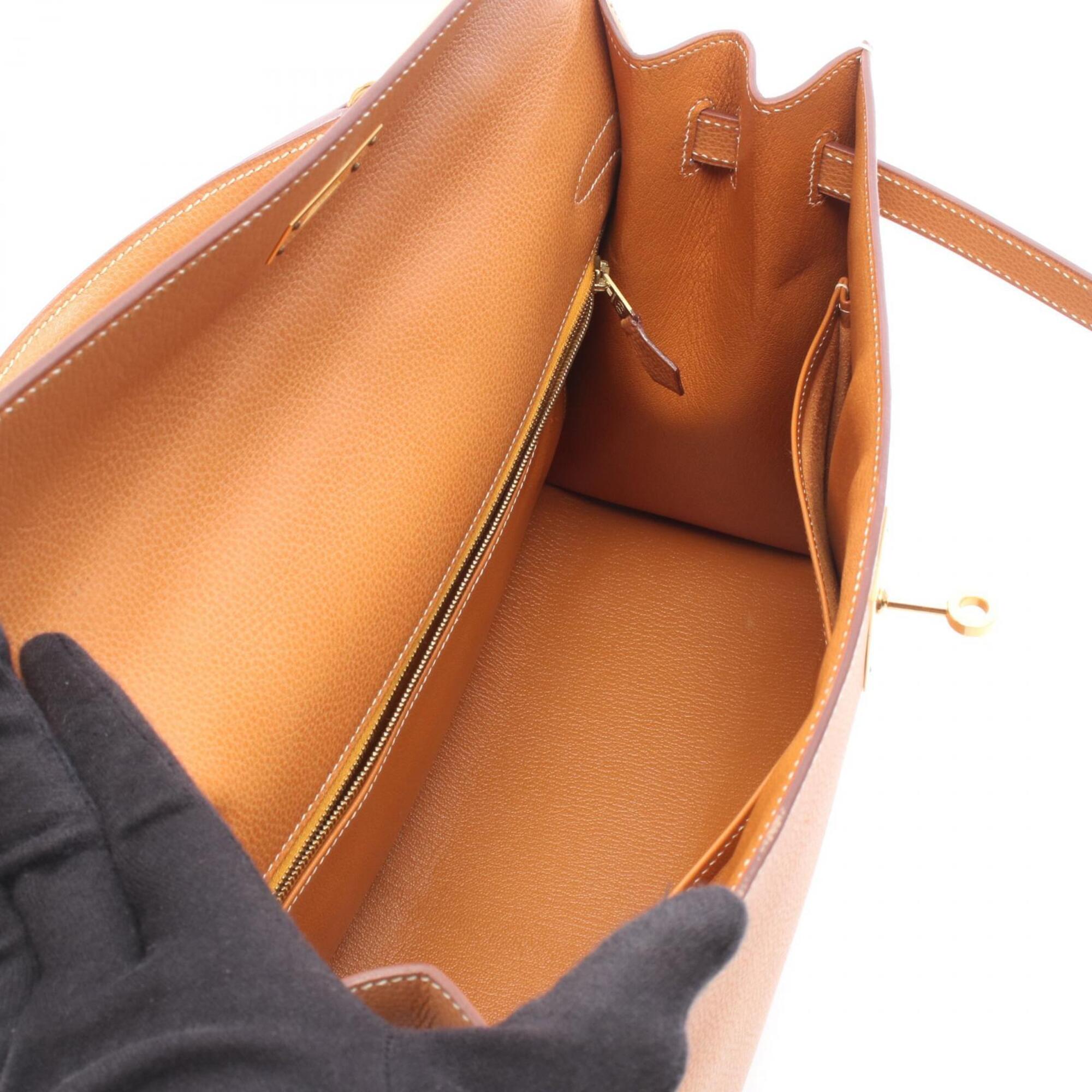 Hermes Brown Natural Leather Handbag (Pre-Owned)