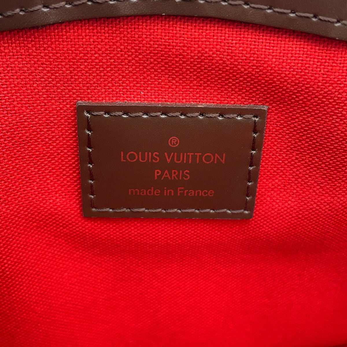 Louis Vuitton Damier Damier Canvas Ebene Red Color Damier Canvas Handbag (Pre-Owned)