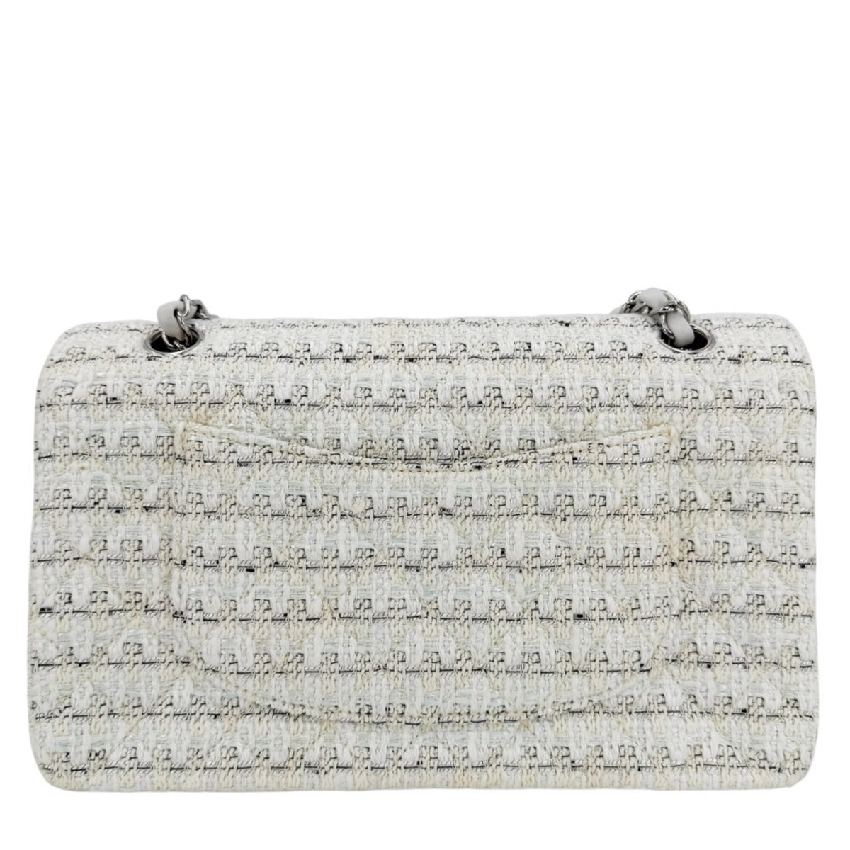 Chanel White Tweed Leather Shoulder Bag (Pre-Owned)