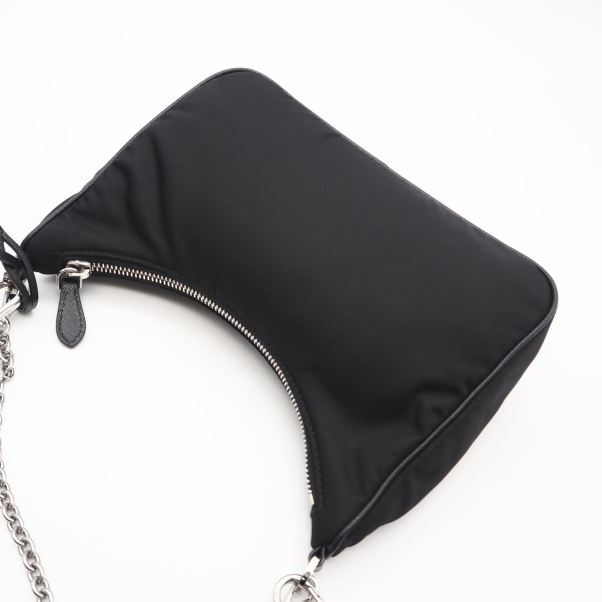 Prada Black Nylon Leather Shoulder Bag (Pre-Owned)