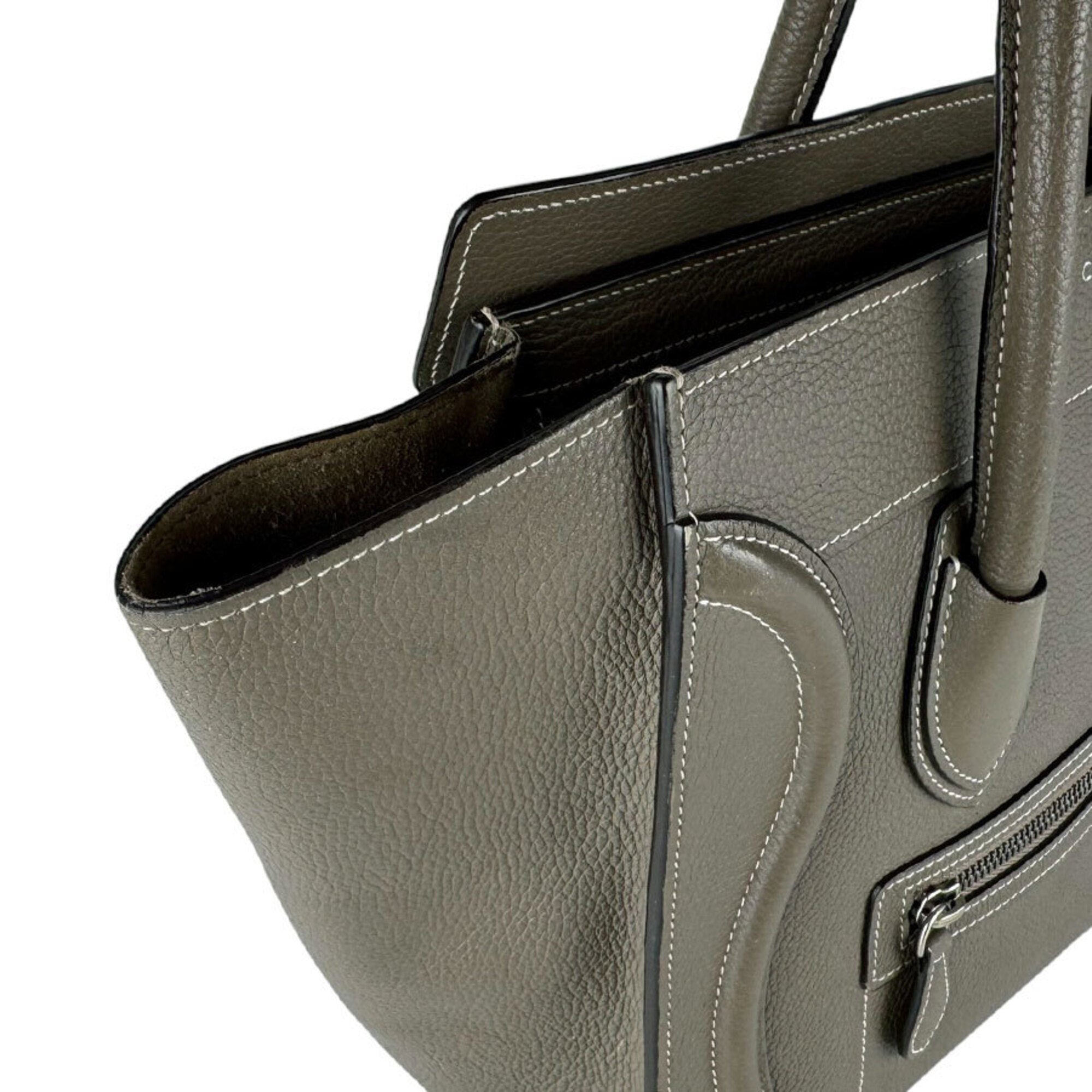 Celine Grayish Leather Handbag (Pre-Owned)