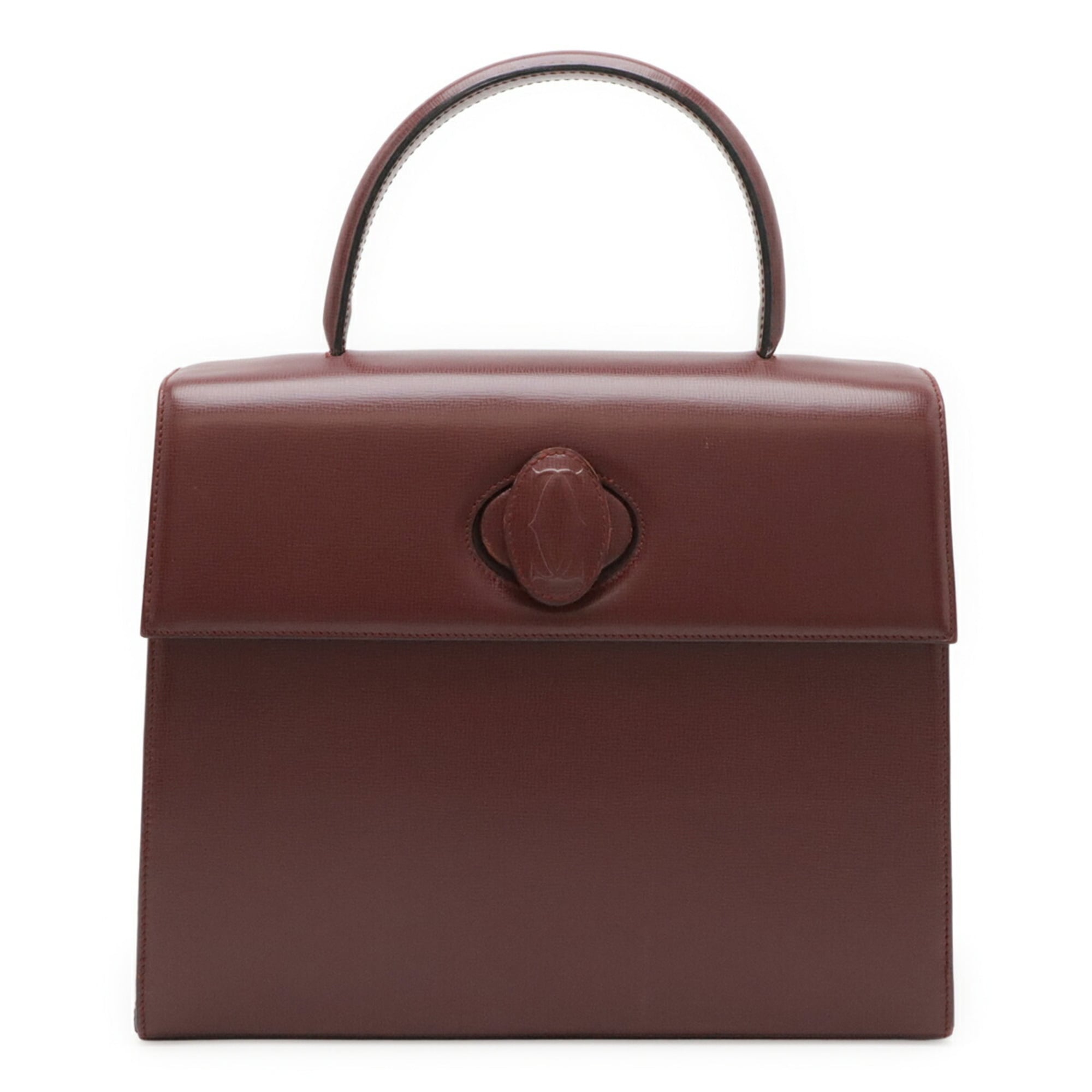 Cartier Must Bordeaux Leather Handbag (Pre-Owned)