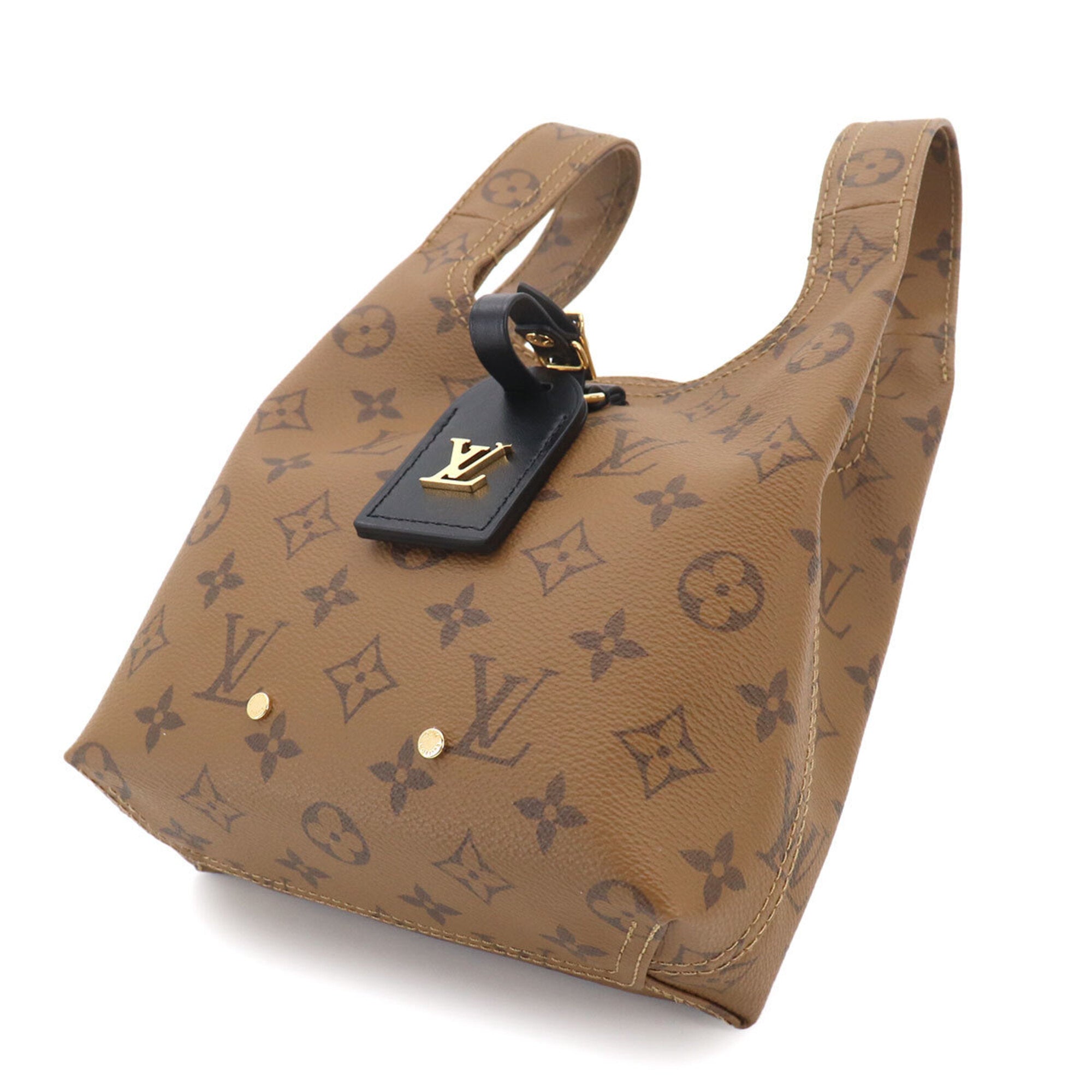 Louis Vuitton Brown Monogram Reverse Monogram Reverse Leather Handbag (Pre-Owned)