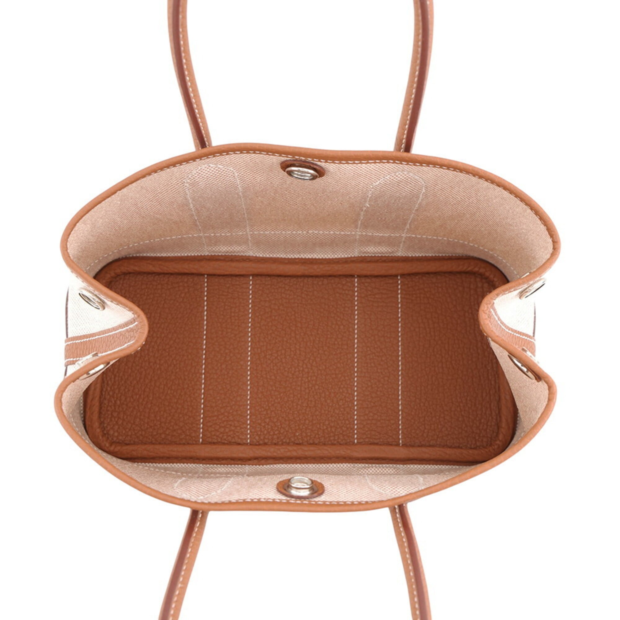 Hermes Ecru Toile H Negonda Leather Tote Bag