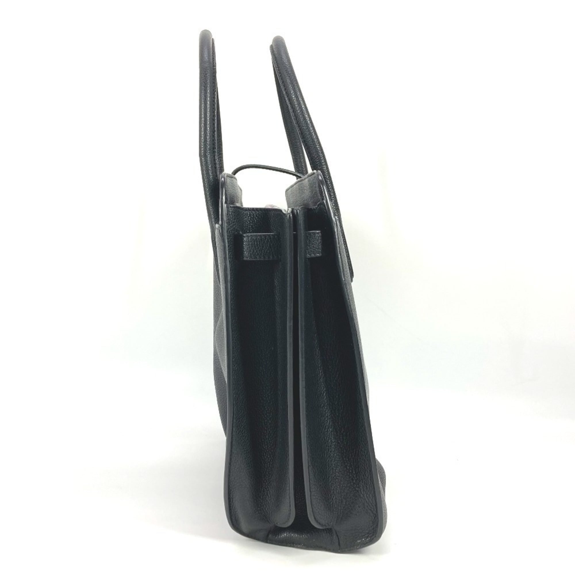 Bvlgari Black Leather Shoulder Bag Tote Bag (Pre-Owned)