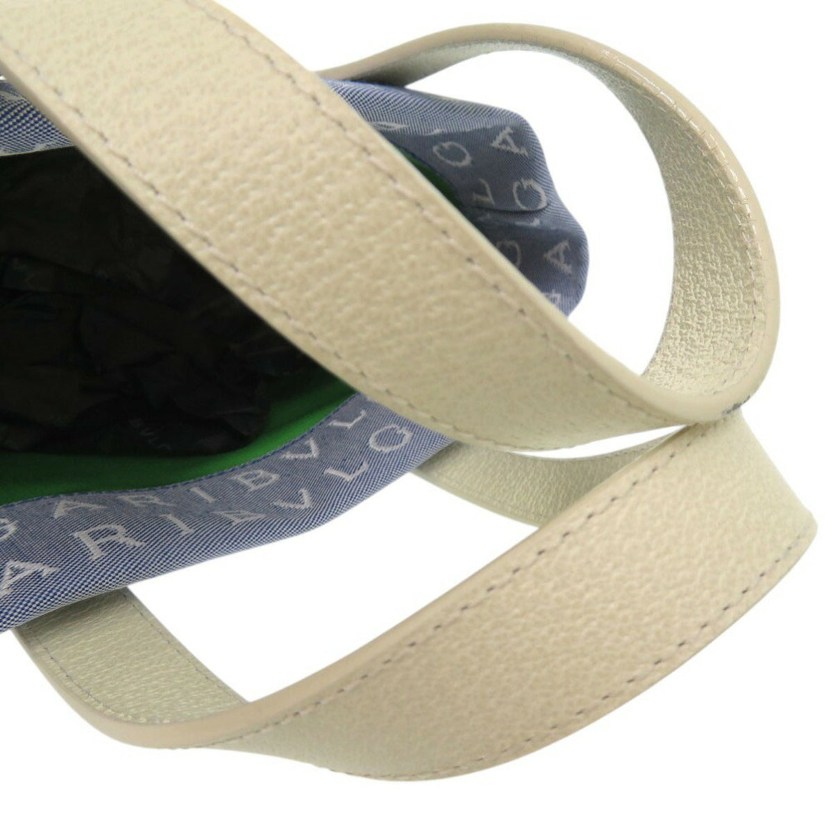 Bvlgari Blue Ivory Canvas Tote Bag (Pre-Owned)