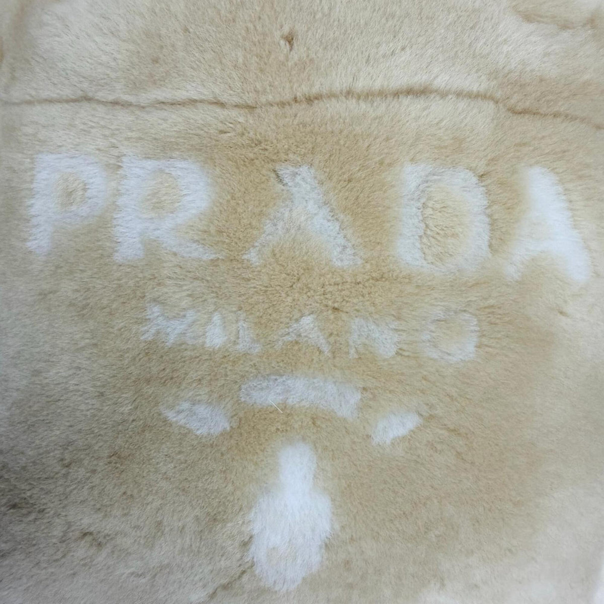 Prada Beige Leather Pouch Shoulder Bag (Pre-Owned)