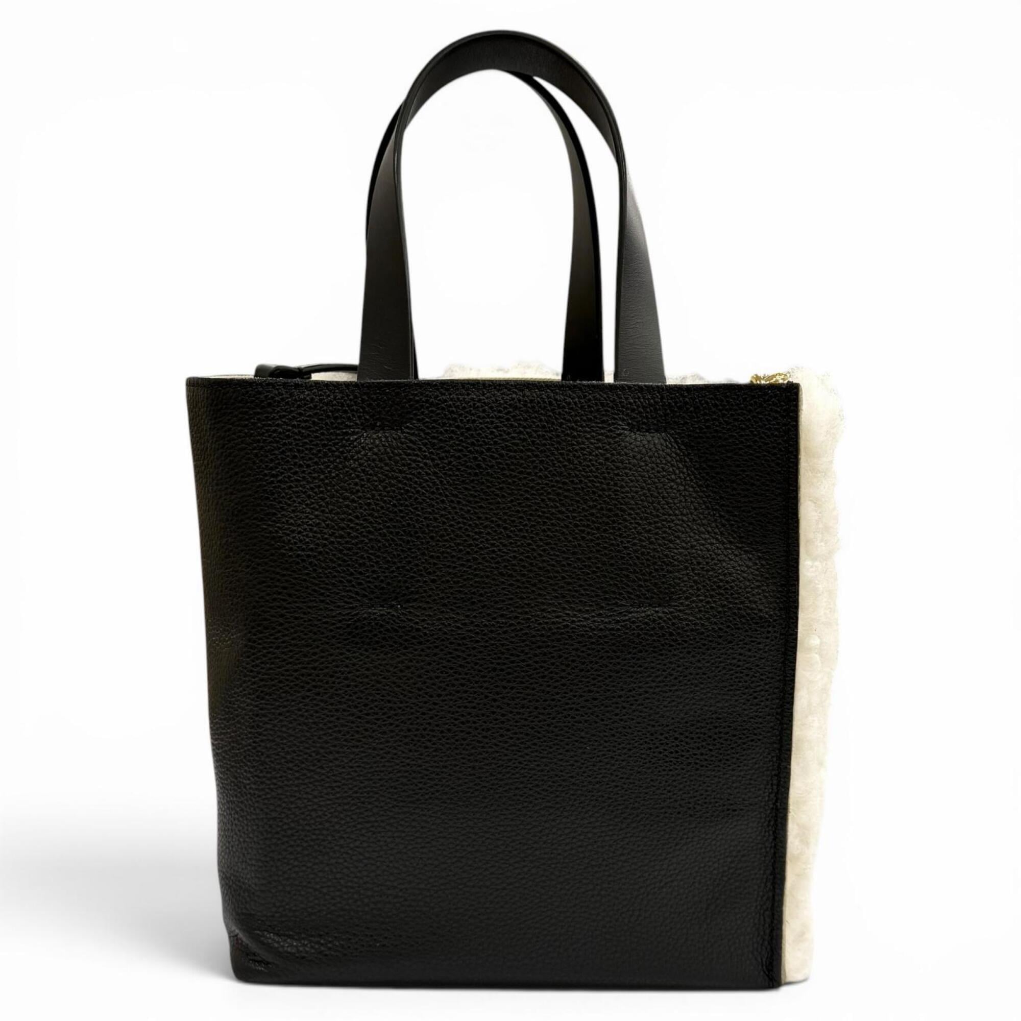 Marni Black Off-White Fur Leather Shoulder Bag (Pre-Owned)