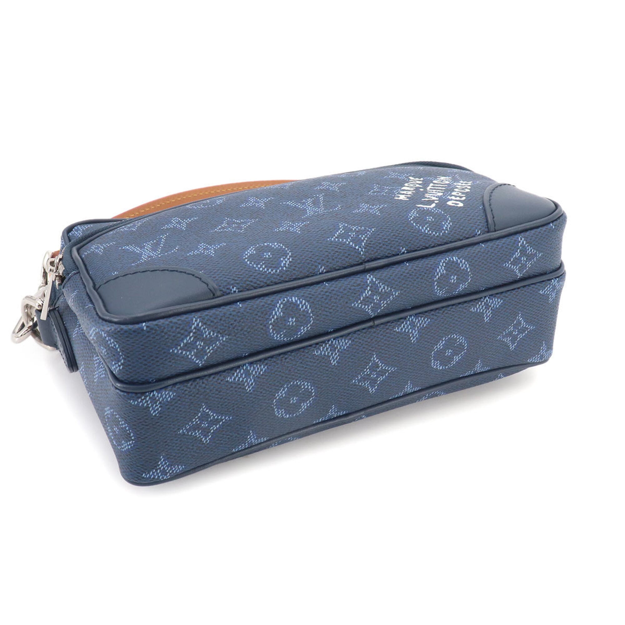 Louis Vuitton Blue Canvas Shoulder Bag (Pre-Owned)
