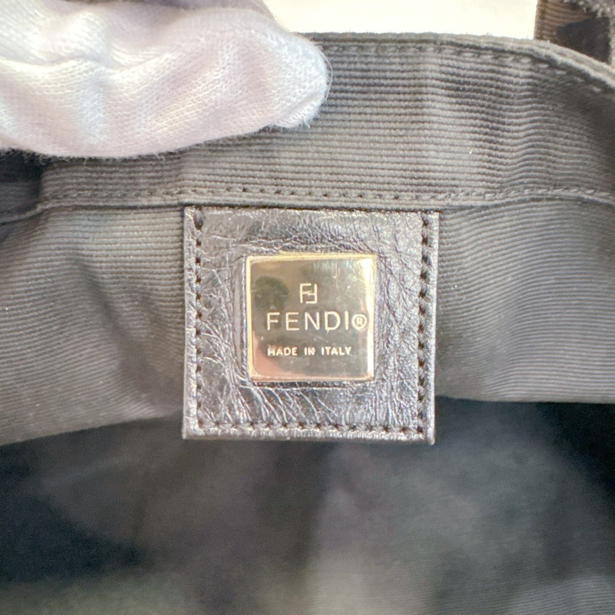 Fendi Black Canvas Tote Bag (Pre-Owned)