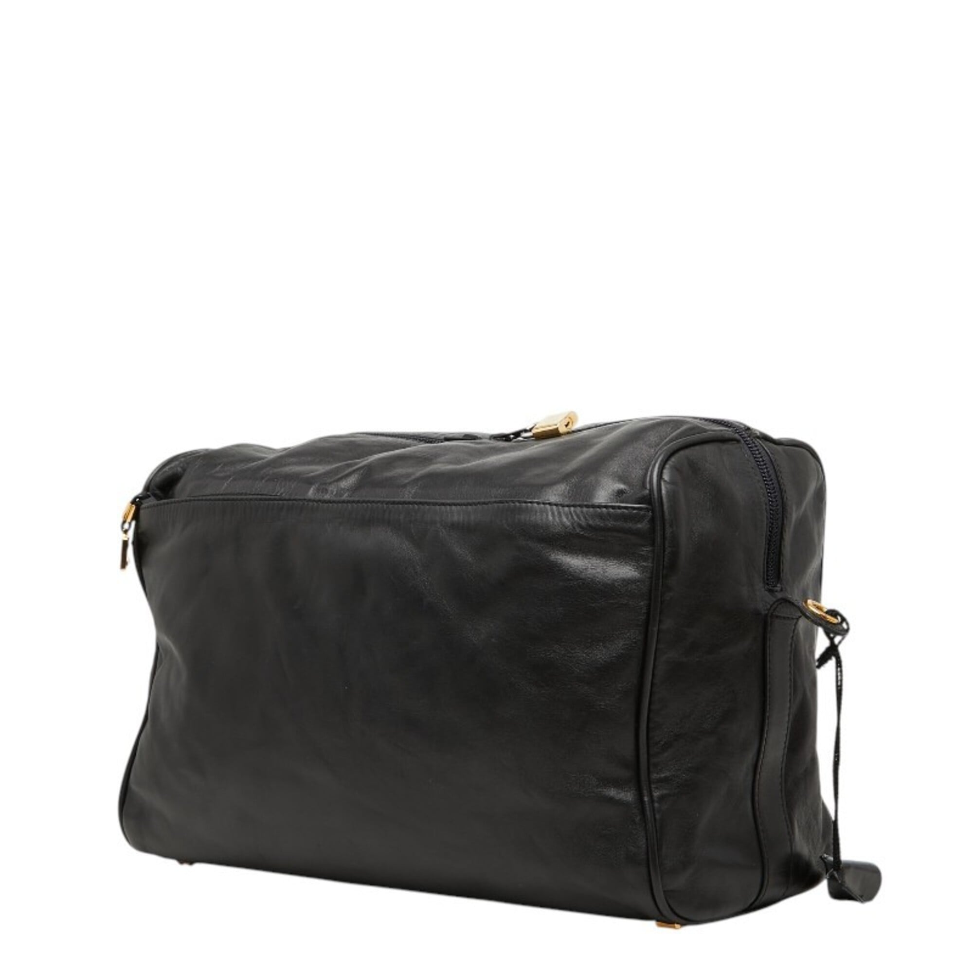 Loewe Black Leather Boston Bag Shoulder Bag (Pre-Owned)
