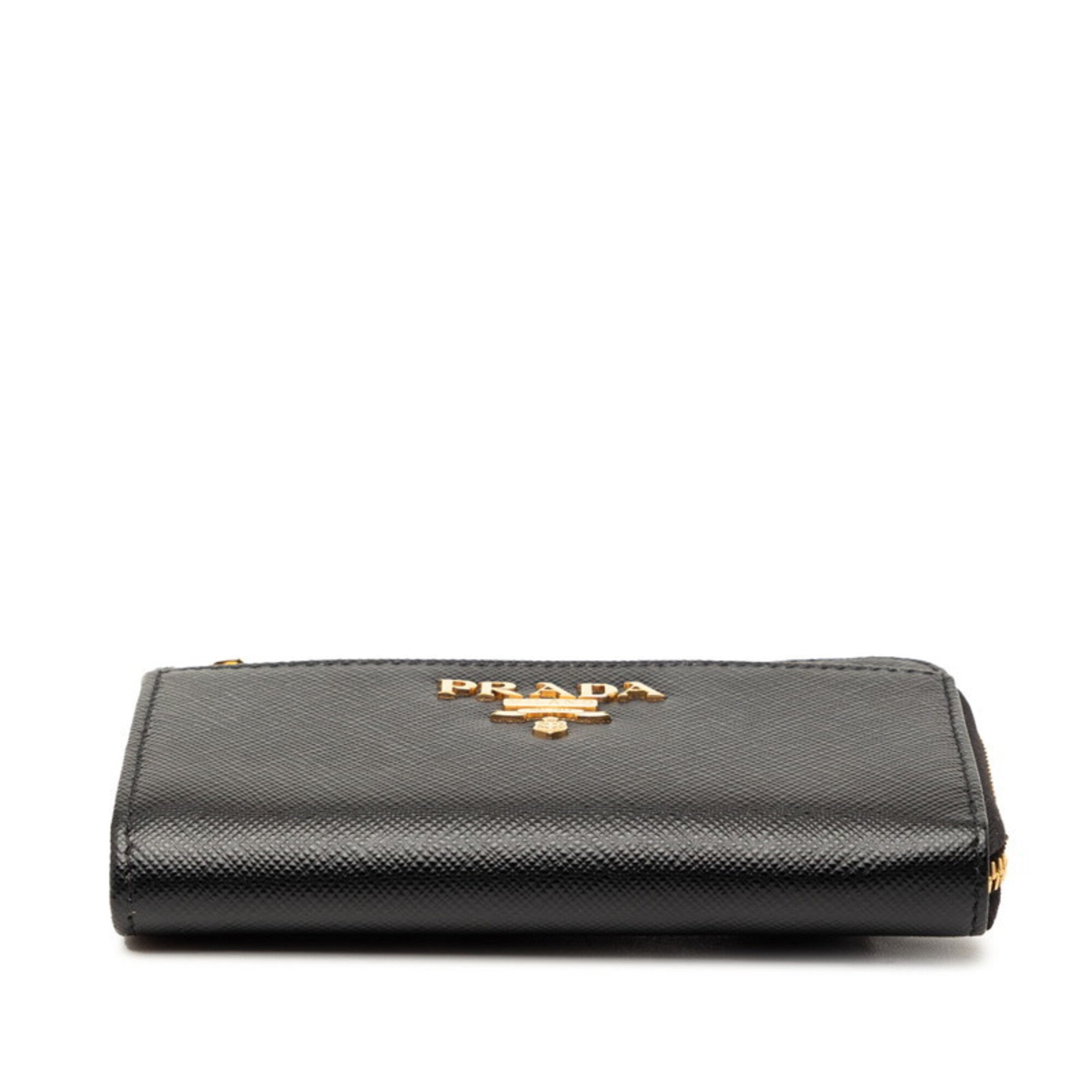 Prada Black Leather Coin Purse/Coin Case (Pre-Owned)