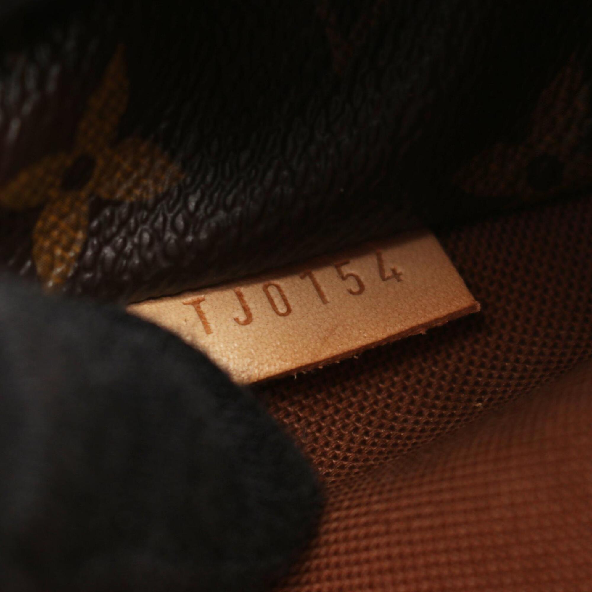 Louis Vuitton Brown Coated Canvas Leather Handbag Tote Bag (Pre-Owned)