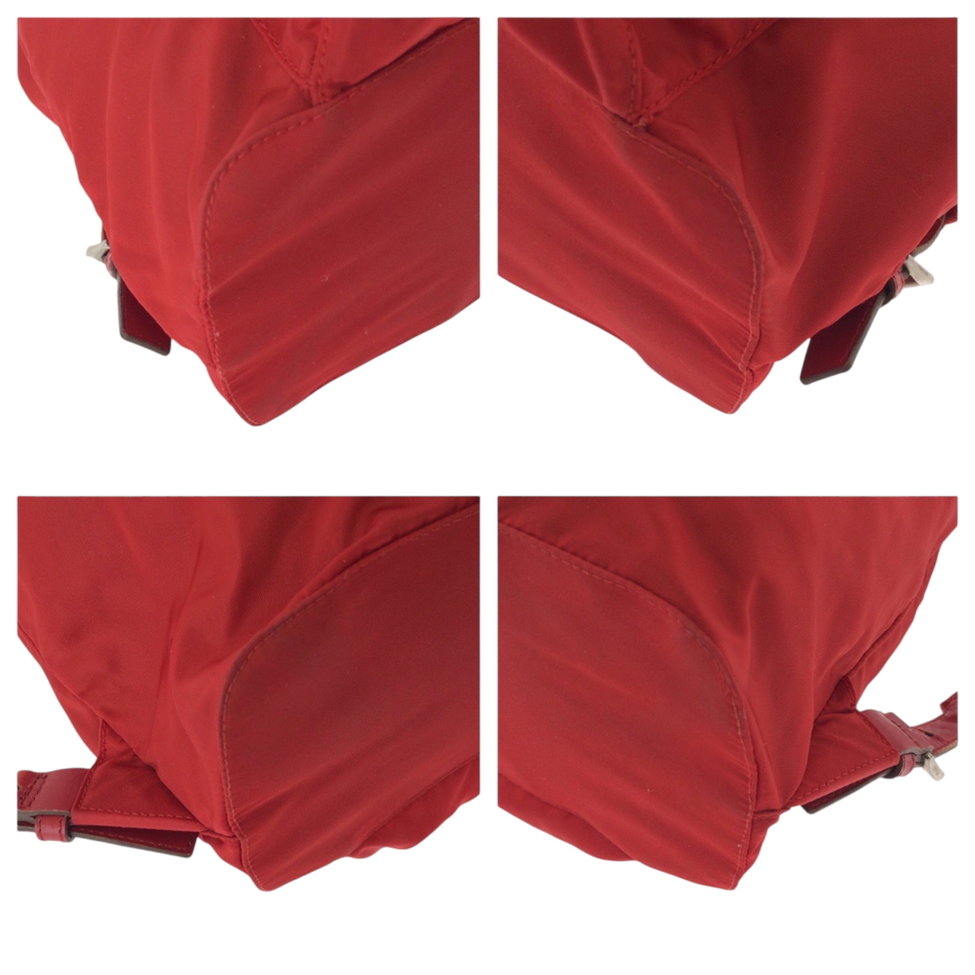 Prada Red Color Nylon Backpack (Pre-Owned)