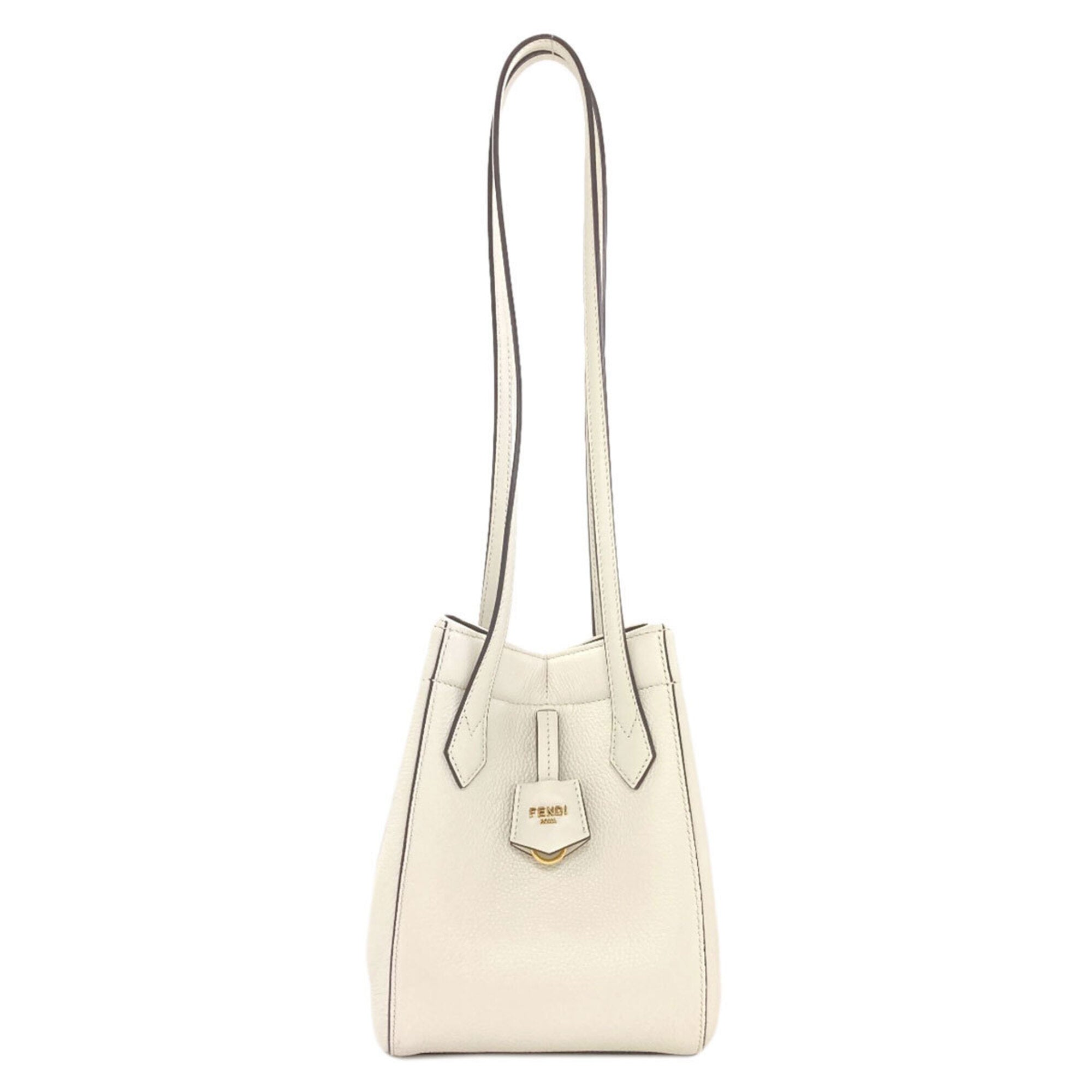 Fendi White Leather Shoulder Bag (Pre-Owned)