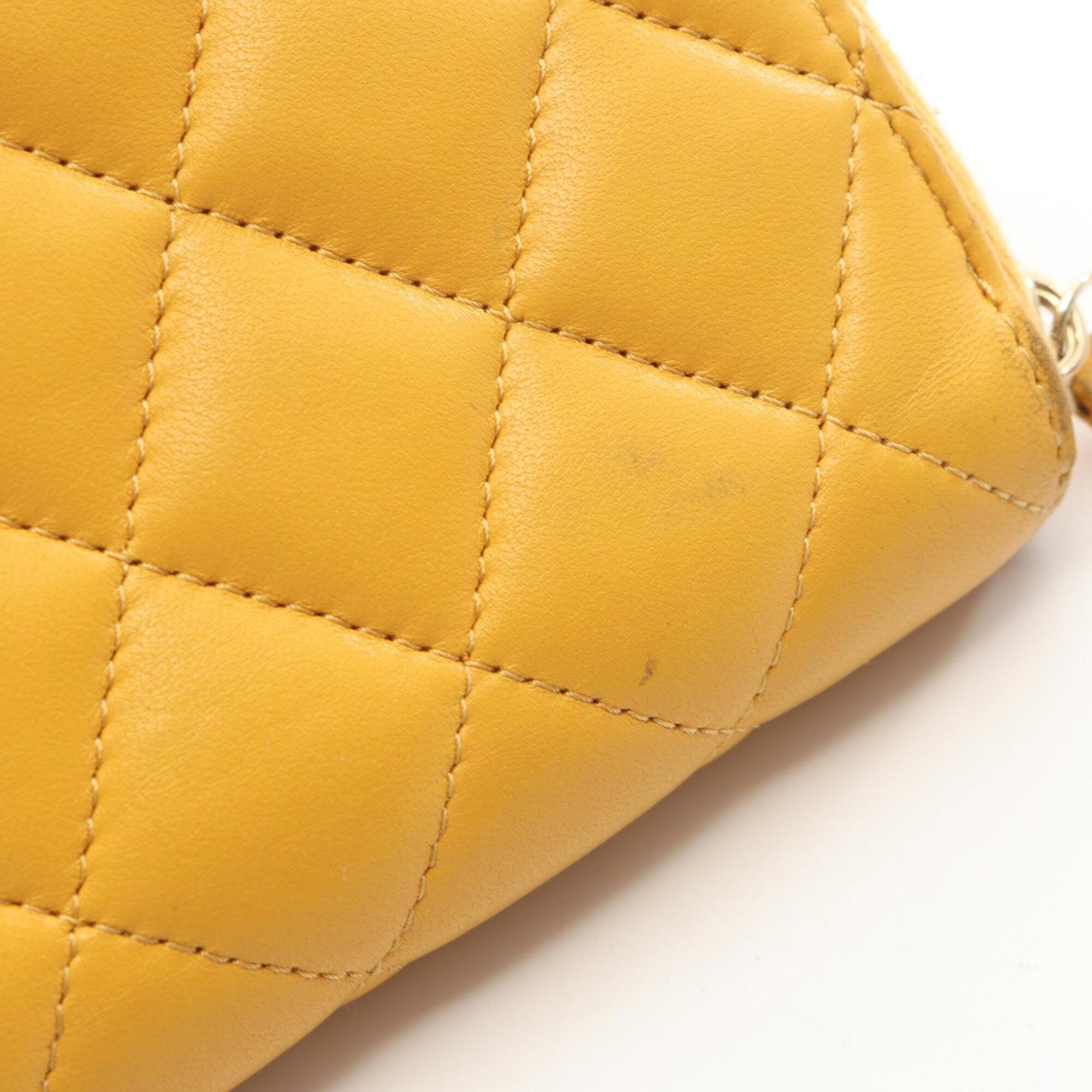Chanel Yellow Leather Long Wallet (Bi-Fold) (Pre-Owned)