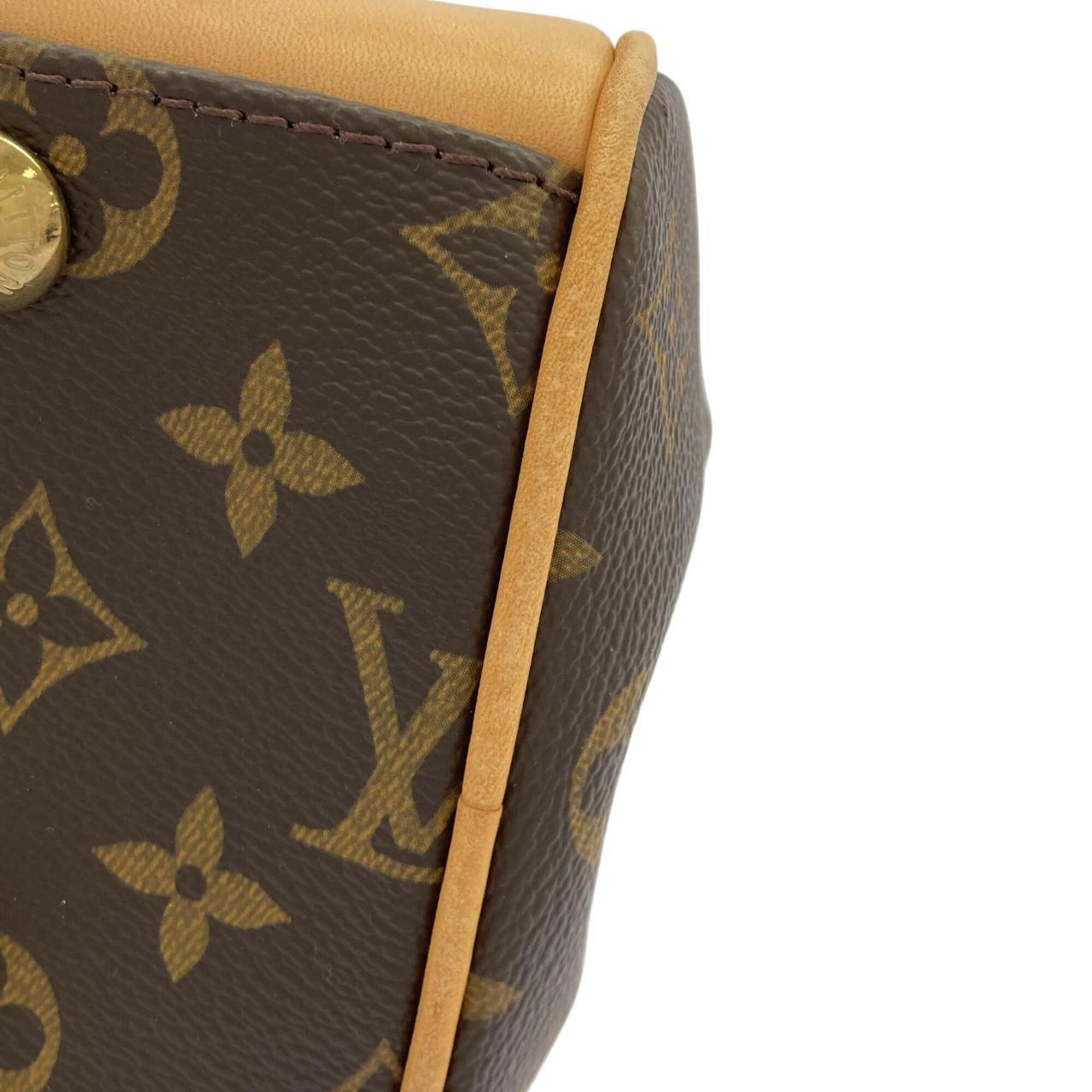 Louis Vuitton Marron Coated Canvas Shoulder Bag (Pre-Owned)
