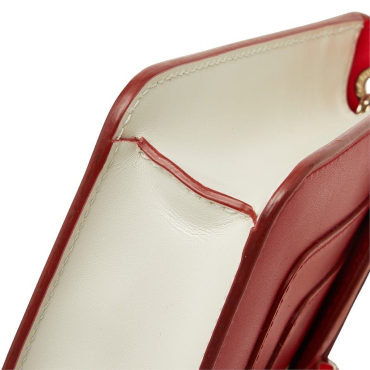 Bvlgari Red Color Leather Shoulder Bag (Pre-Owned)
