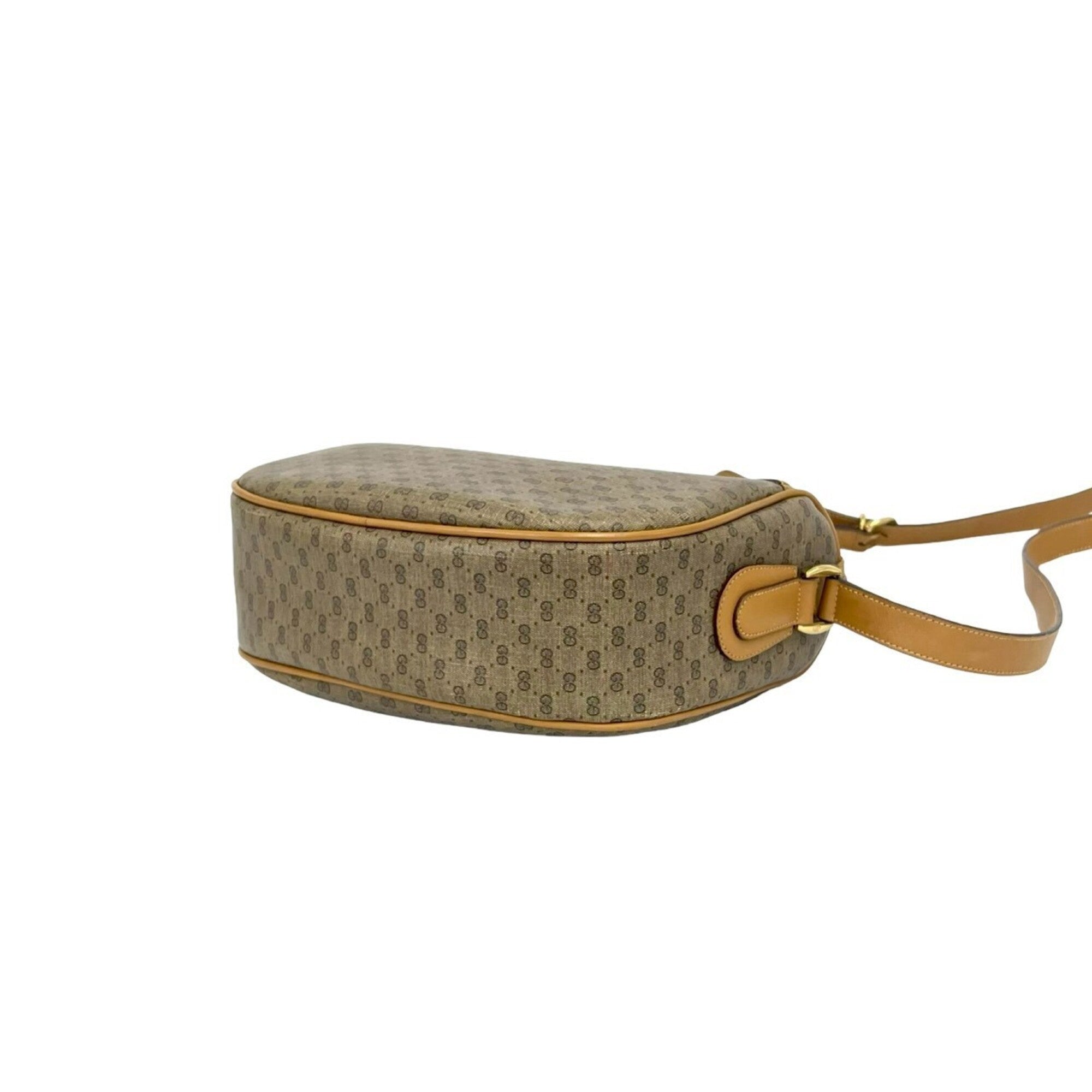 Gucci Brown Green Red Color Pvc Leather Shoulder Bag (Pre-Owned)