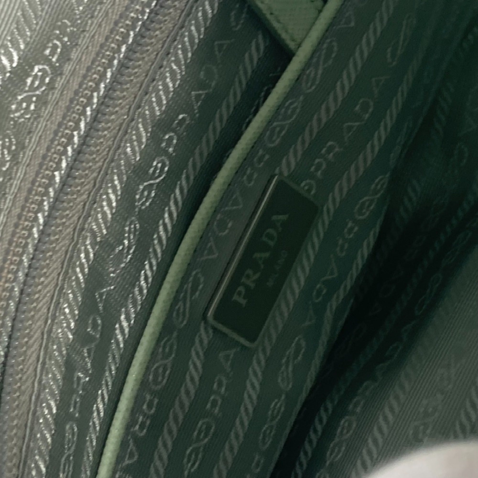 Prada Green Nylon Shoulder Bag (Pre-Owned)