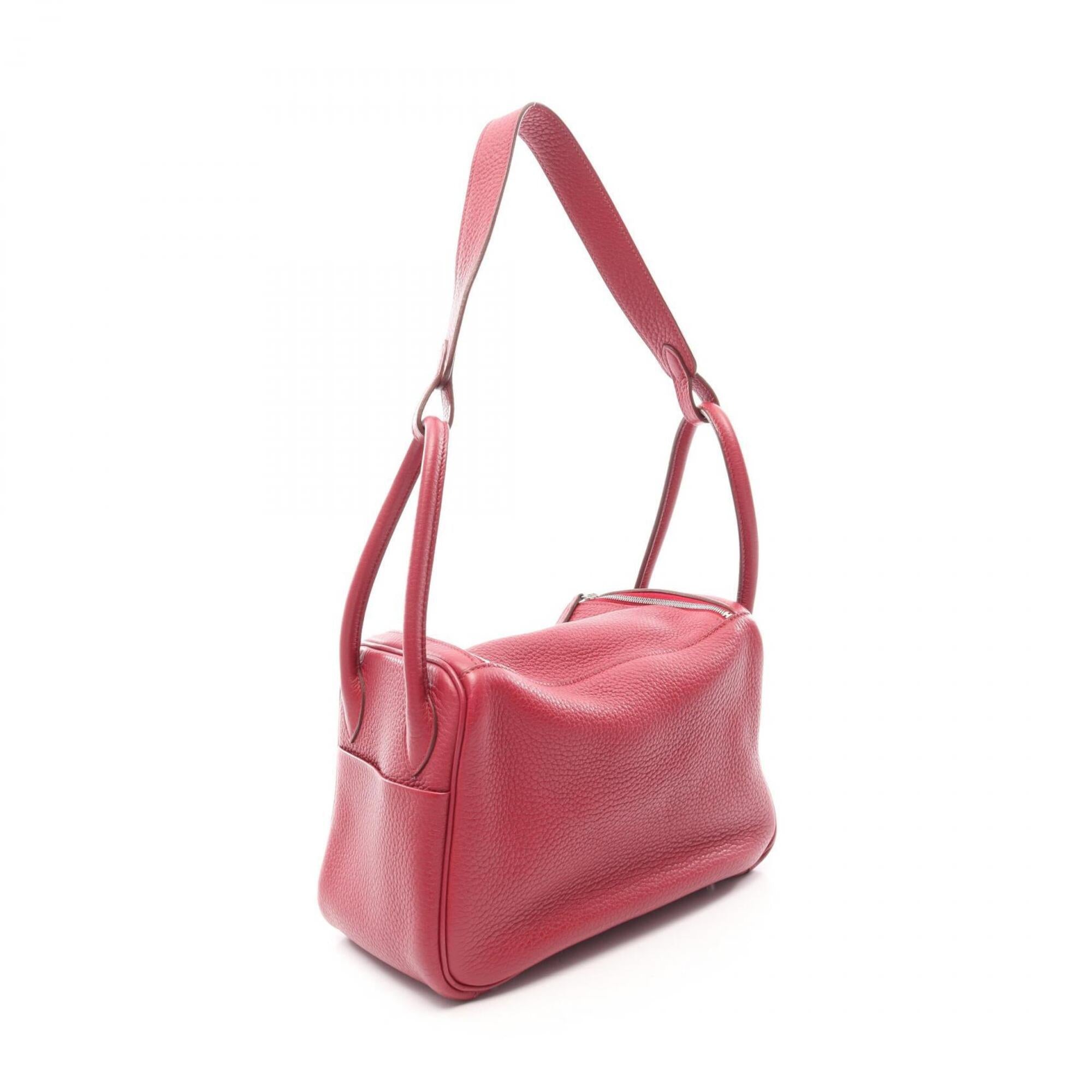 Hermes Bordeaux Ruby Taurillon Clemence Leather Handbag Shoulder Bag (Pre-Owned)