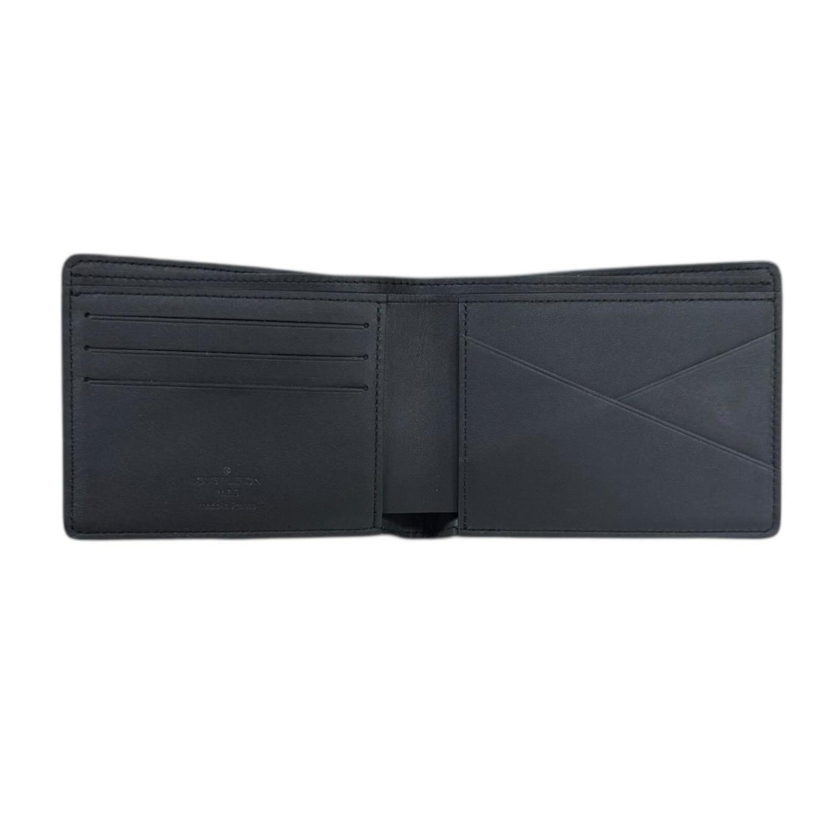 Louis Vuitton Black Leather Wallet (Bi-Fold) (Pre-Owned)