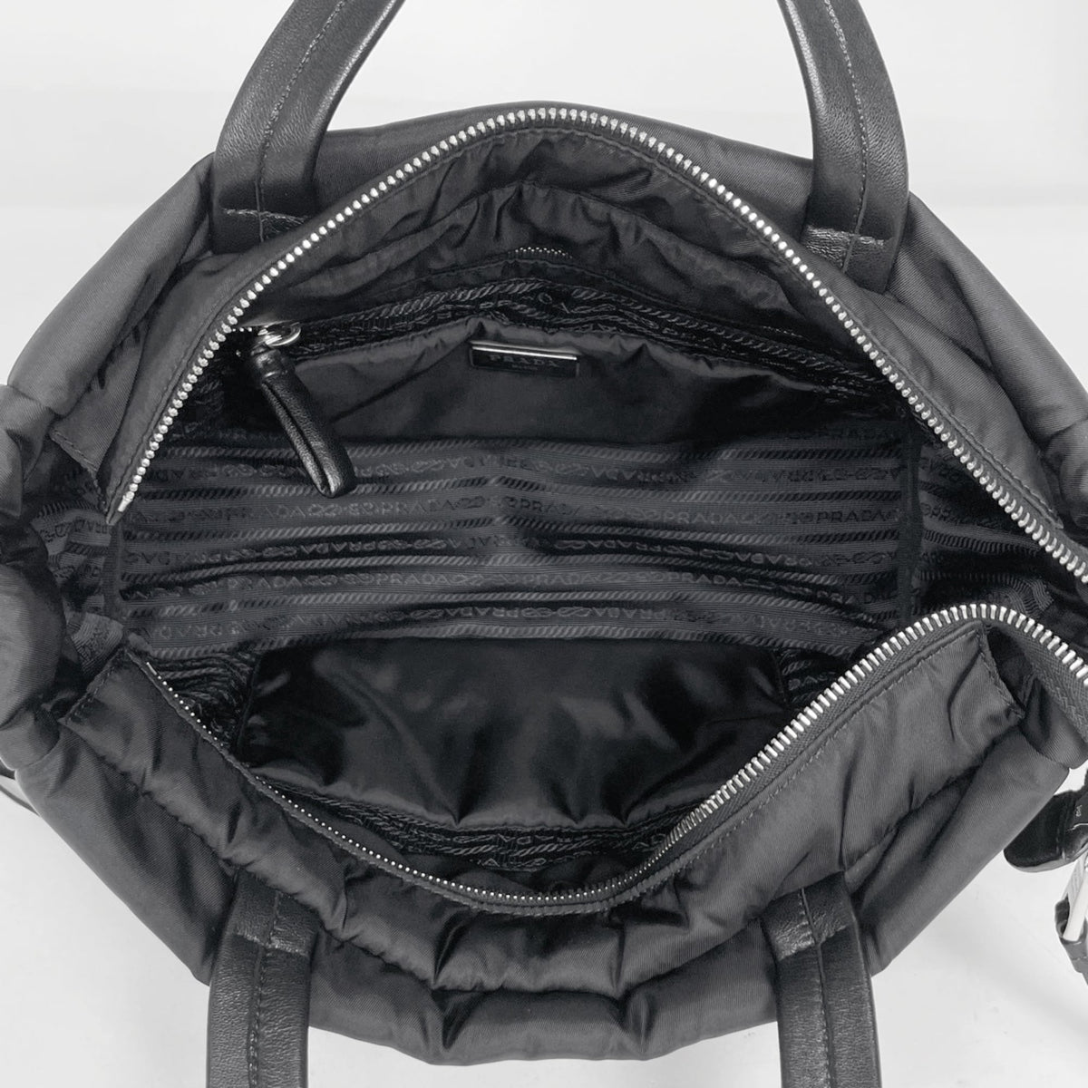 Prada Black Nylon Tote Bag (Pre-Owned)