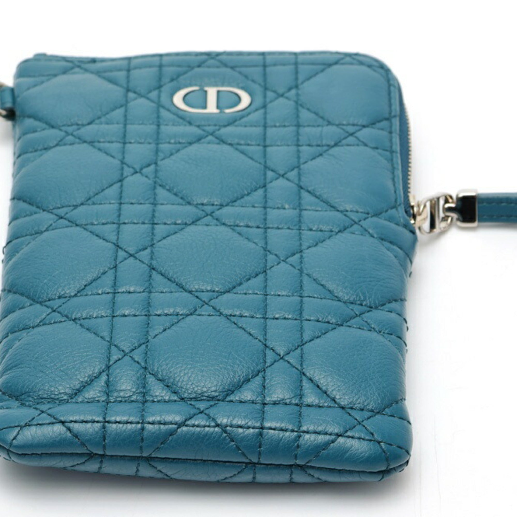 Christian Dior Blue Leather Shoulder Bag (Pre-Owned)