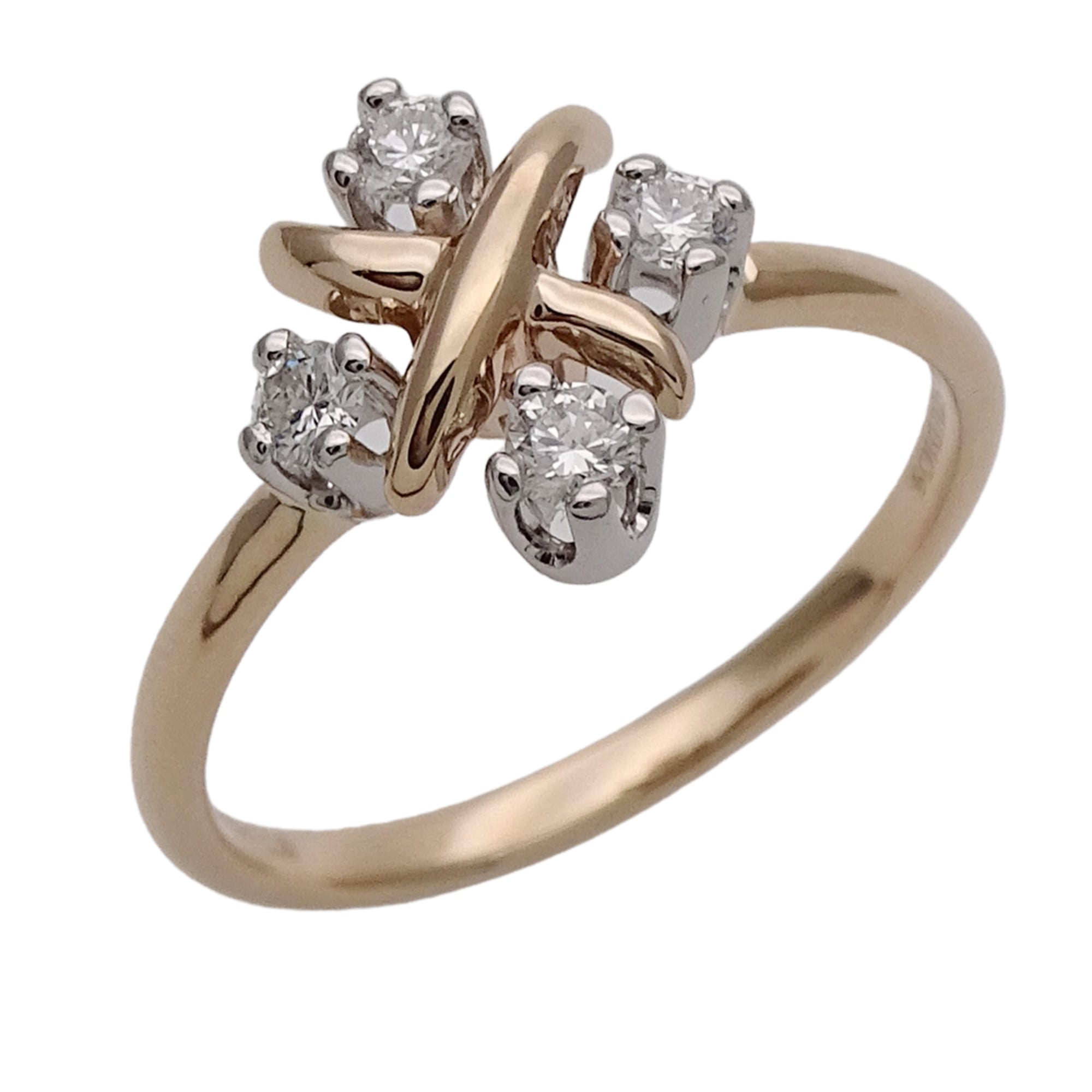 Tiffany Pink Gold Pink Gold (18K) Platinum 950 Band Ring (Pre-Owned)