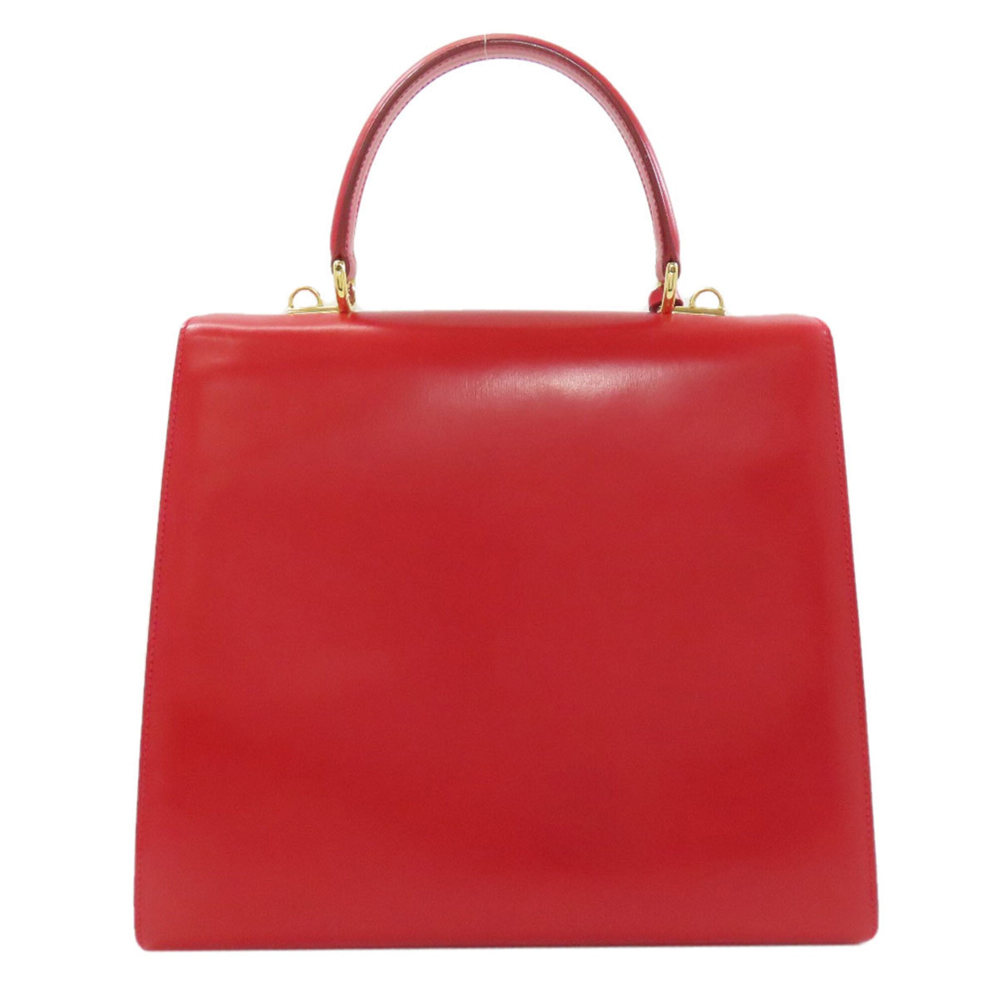 Gucci Red Color Leather Handbag (Pre-Owned)