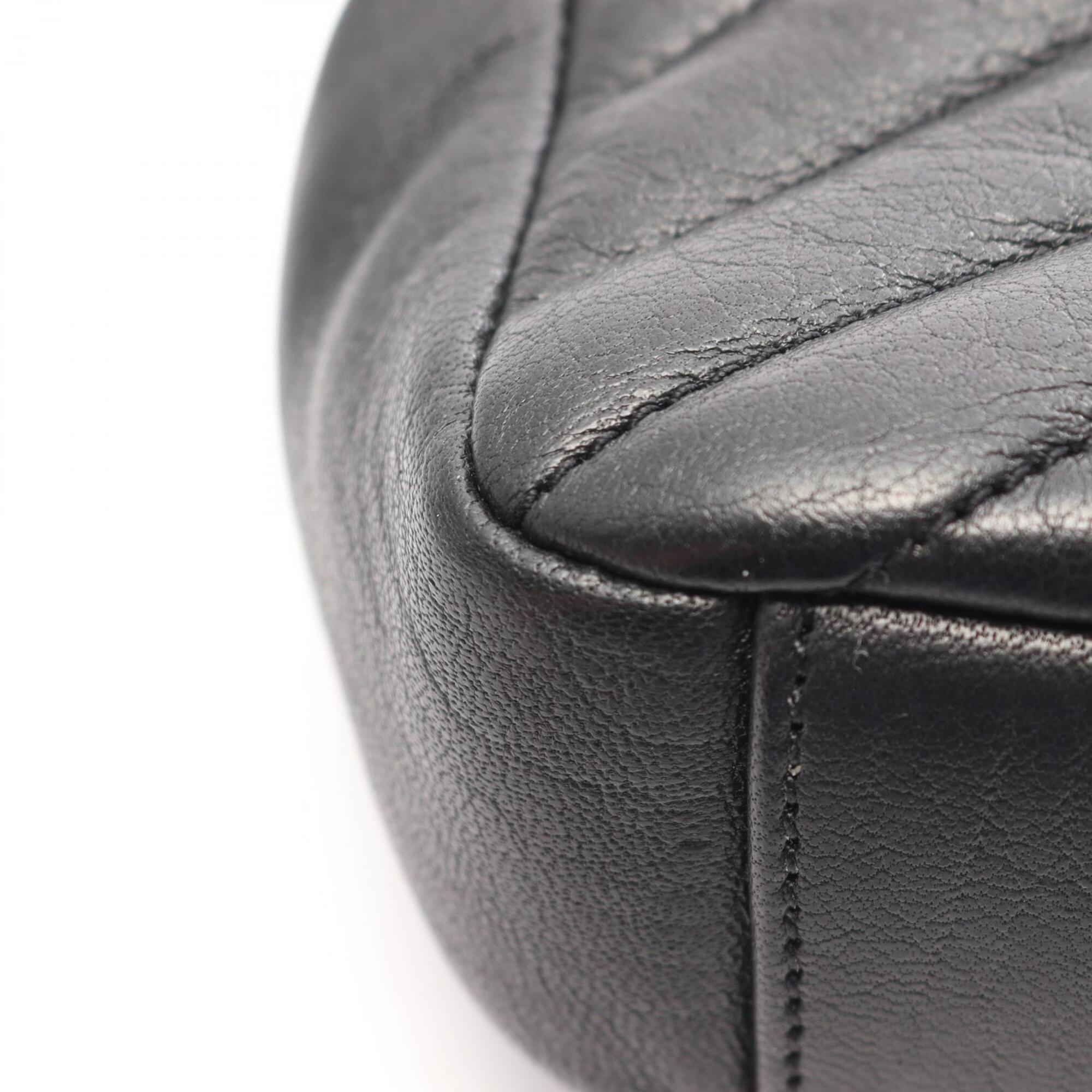 Saint Laurent Black Leather Handbag Shoulder Bag (Pre-Owned)