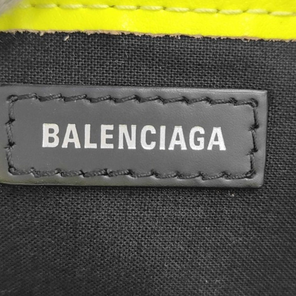 Balenciaga Beige Yellow Canvas Leather Handbag Shoulder Bag (Pre-Owned)