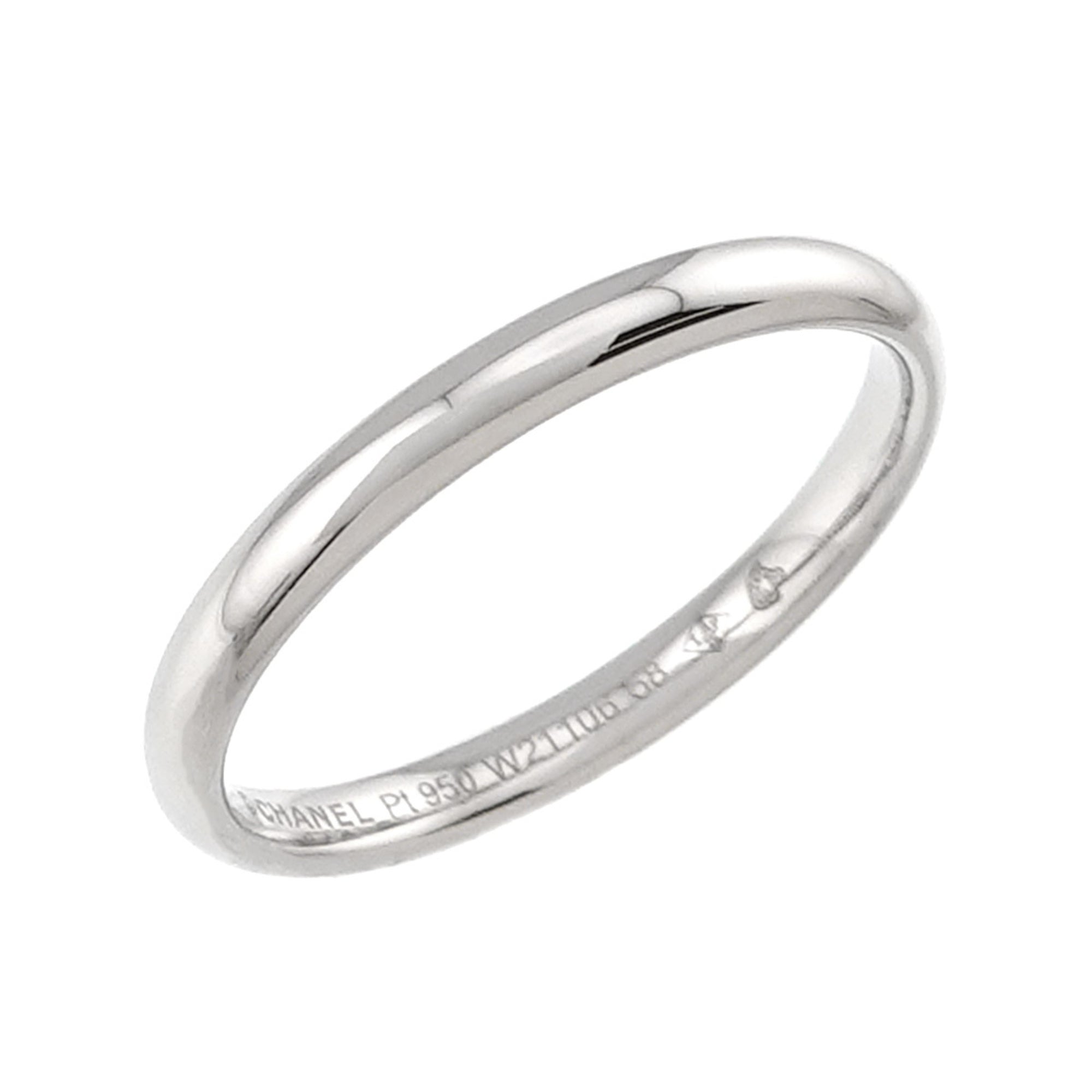 Chanel Platinum 950 Band Ring (Pre-Owned)