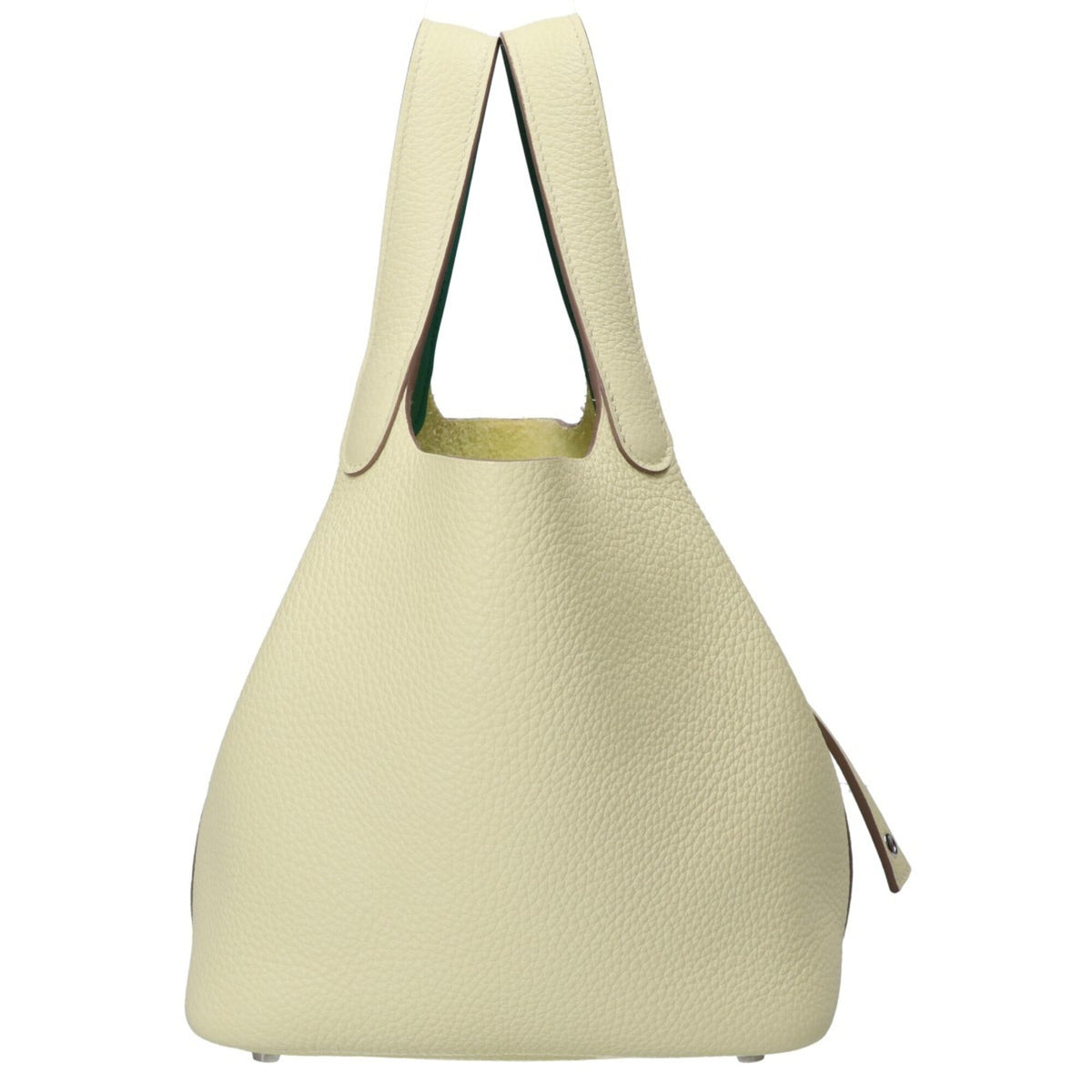 Hermes Silver Taurillon Clemence Leather Handbag (Pre-Owned)