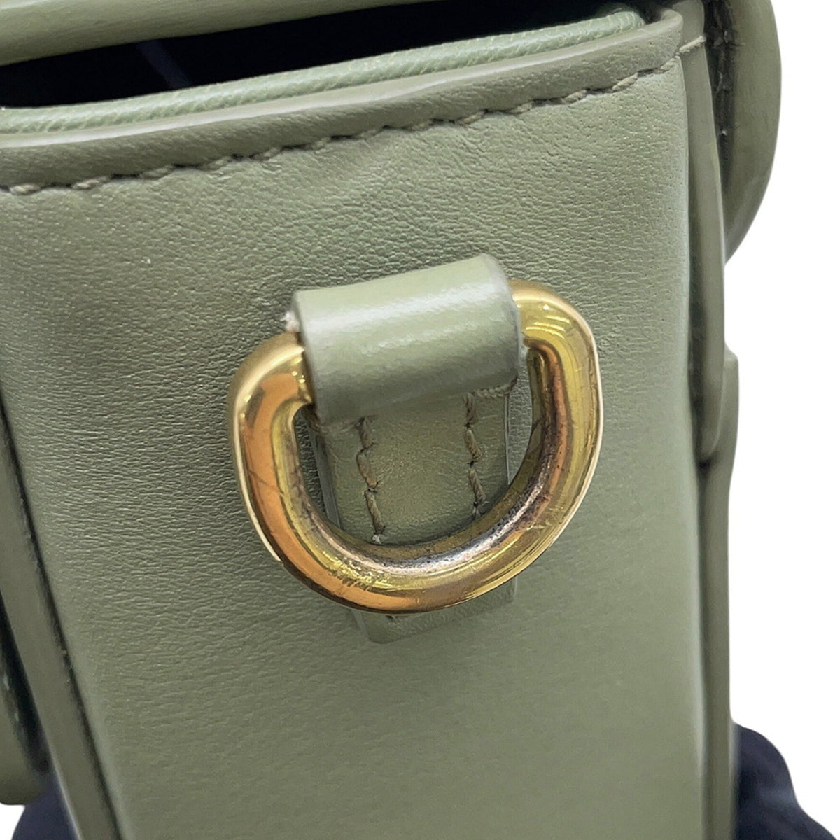 Christian Dior Green Leather Handbag Shoulder Bag (Pre-Owned)