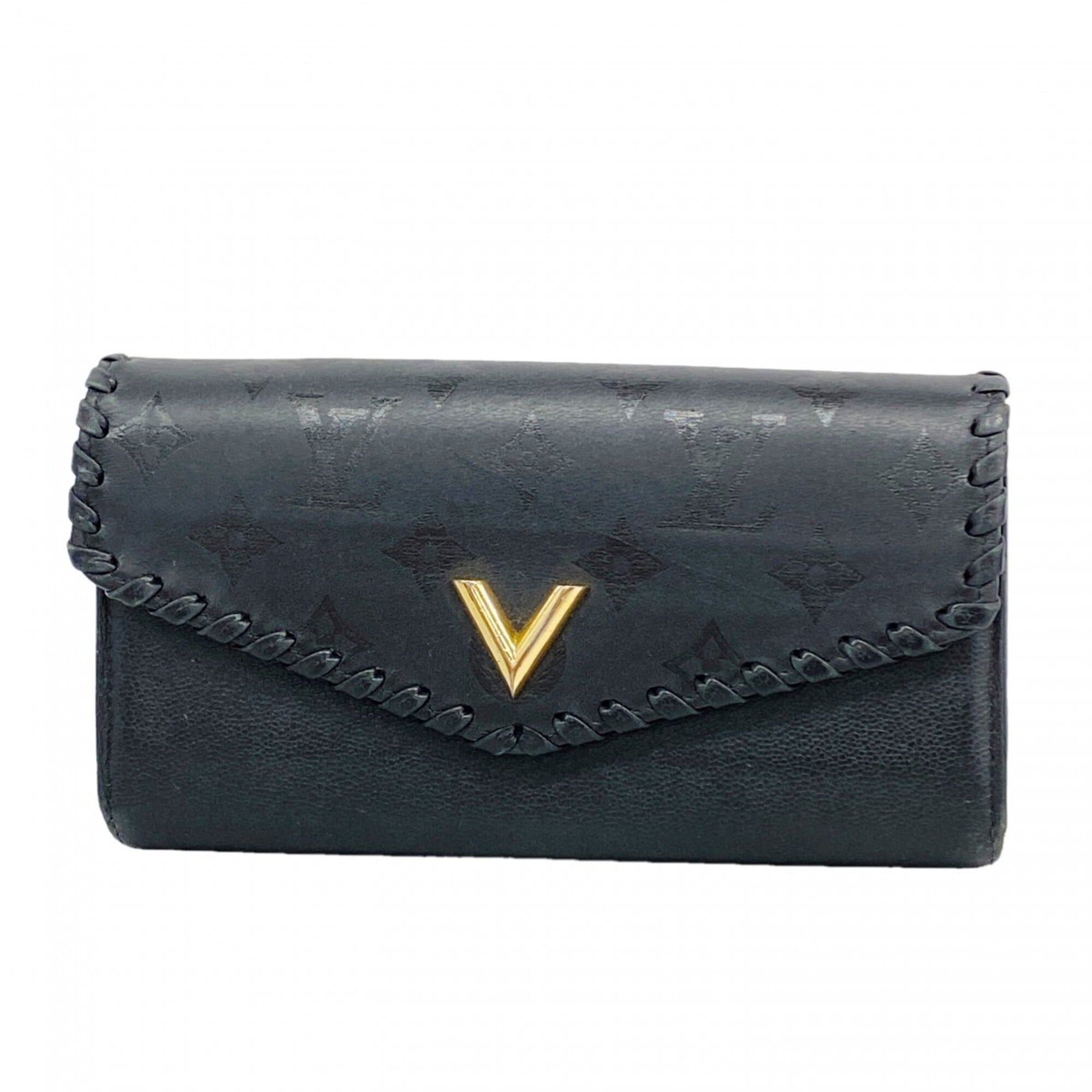 Louis Vuitton Noir Long Wallet (Bi-Fold) (Pre-Owned)