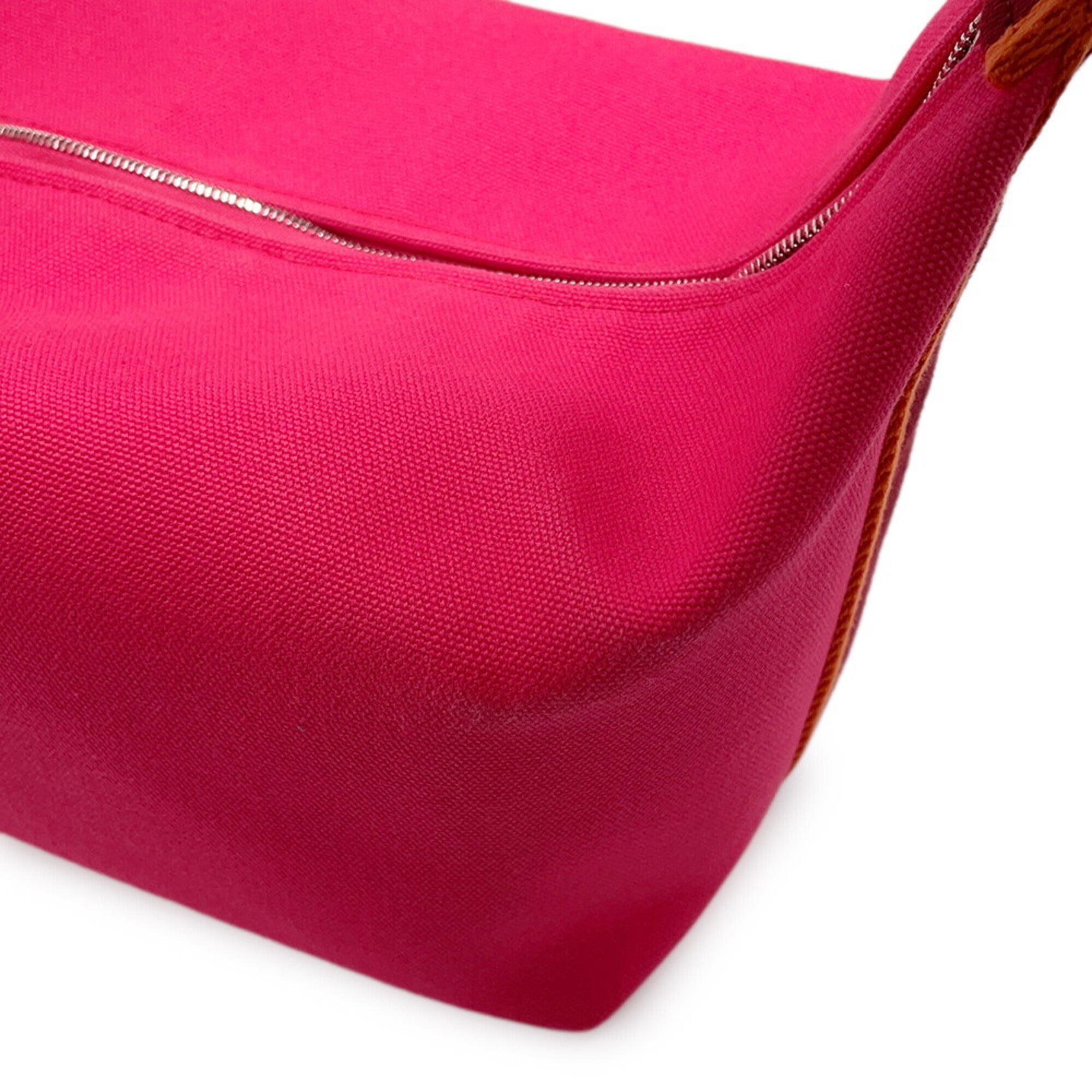Hermes Kara Pink Canvas Handbag Pouch (Pre-Owned)