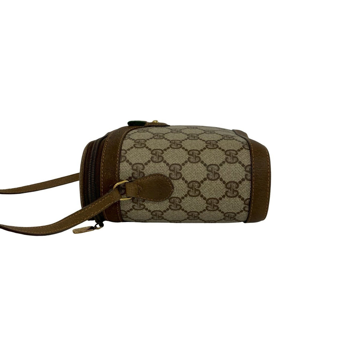 Gucci Brown Green Red Color Leather Pvc Pochette Shoulder Bag (Pre-Owned)