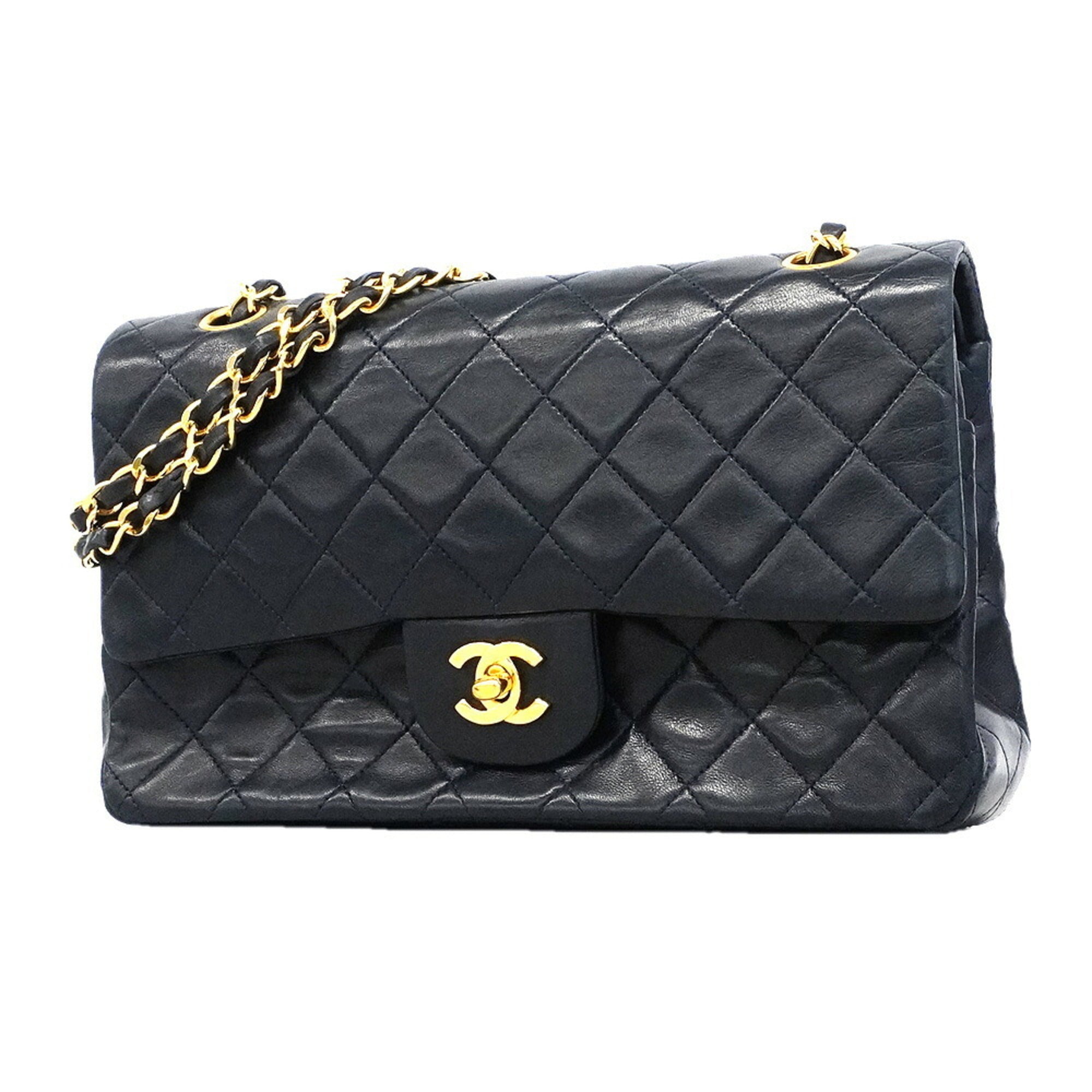 Chanel Black Leather Shoulder Bag (Pre-Owned)