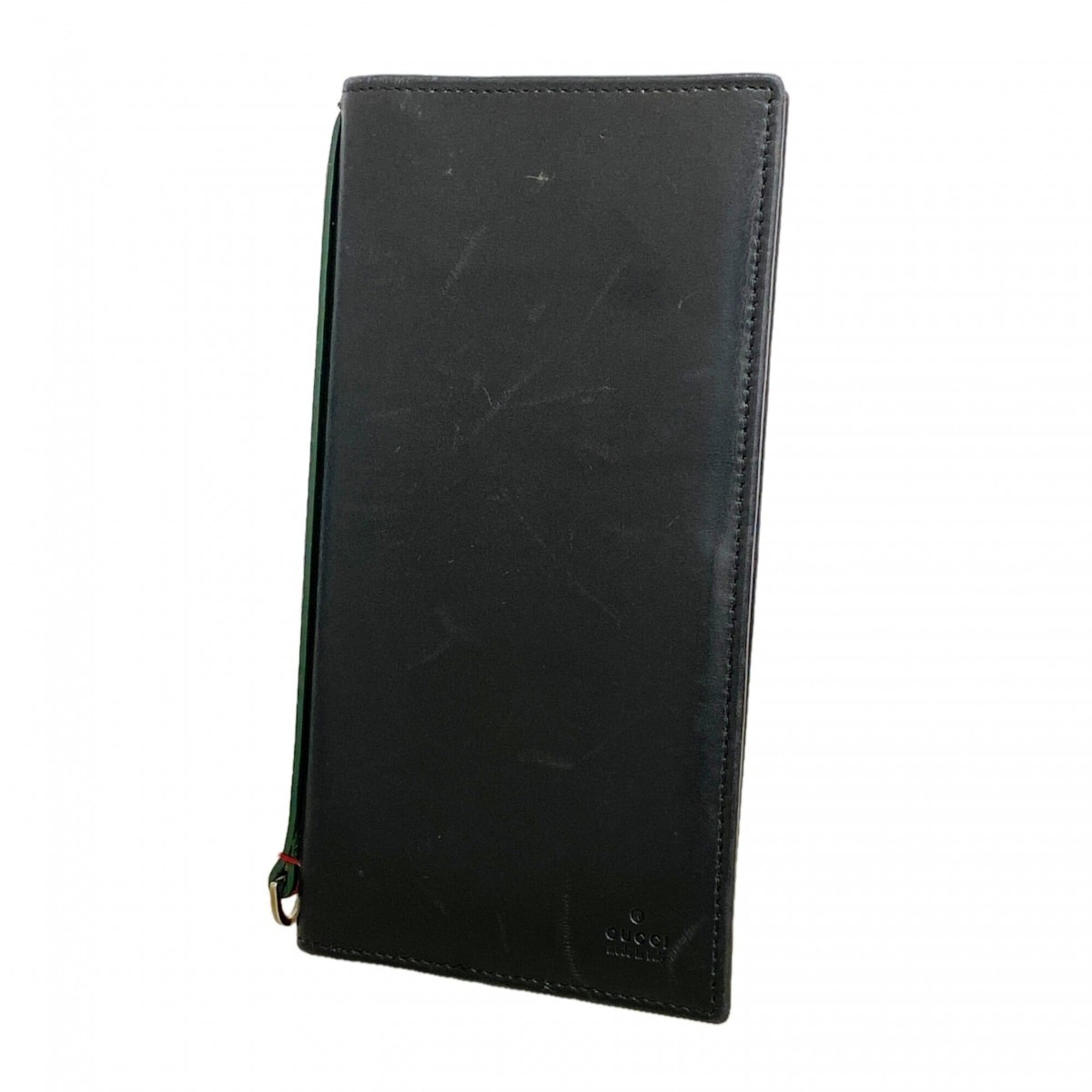 Gucci Black Leather Long Bill Wallet (Bi-Fold) (Pre-Owned)