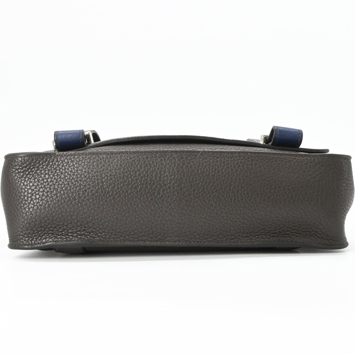 Hermes Caporal Blue Etain Taurillon Clemence Leather Shoulder Bag (Pre-Owned)