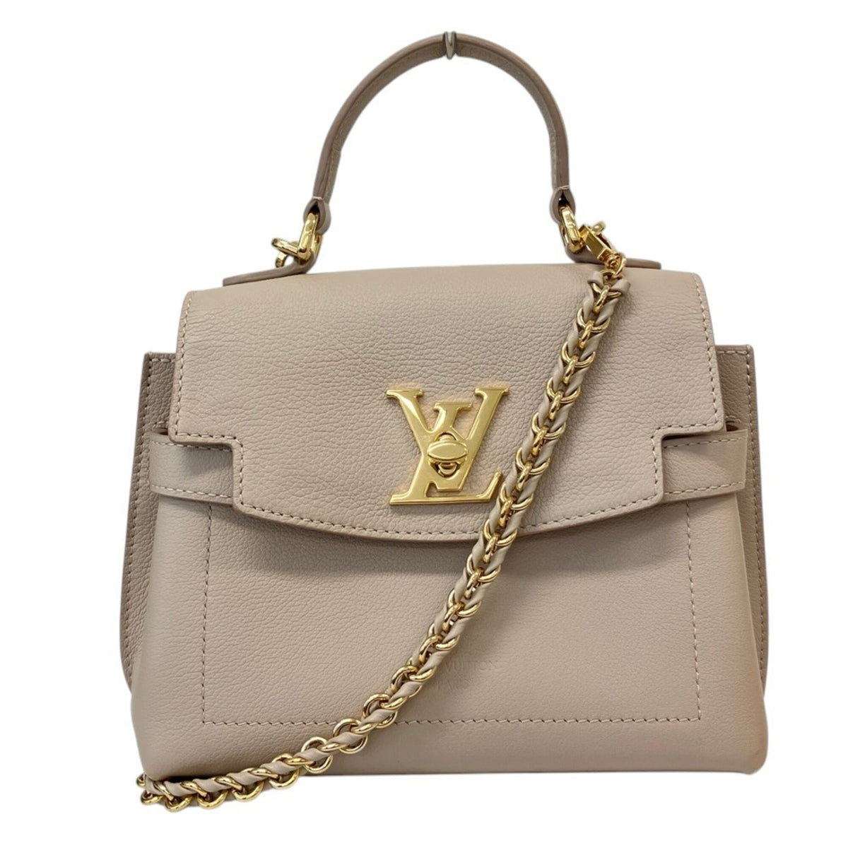 Louis Vuitton Grayish Leather Shoulder Bag (Pre-Owned)