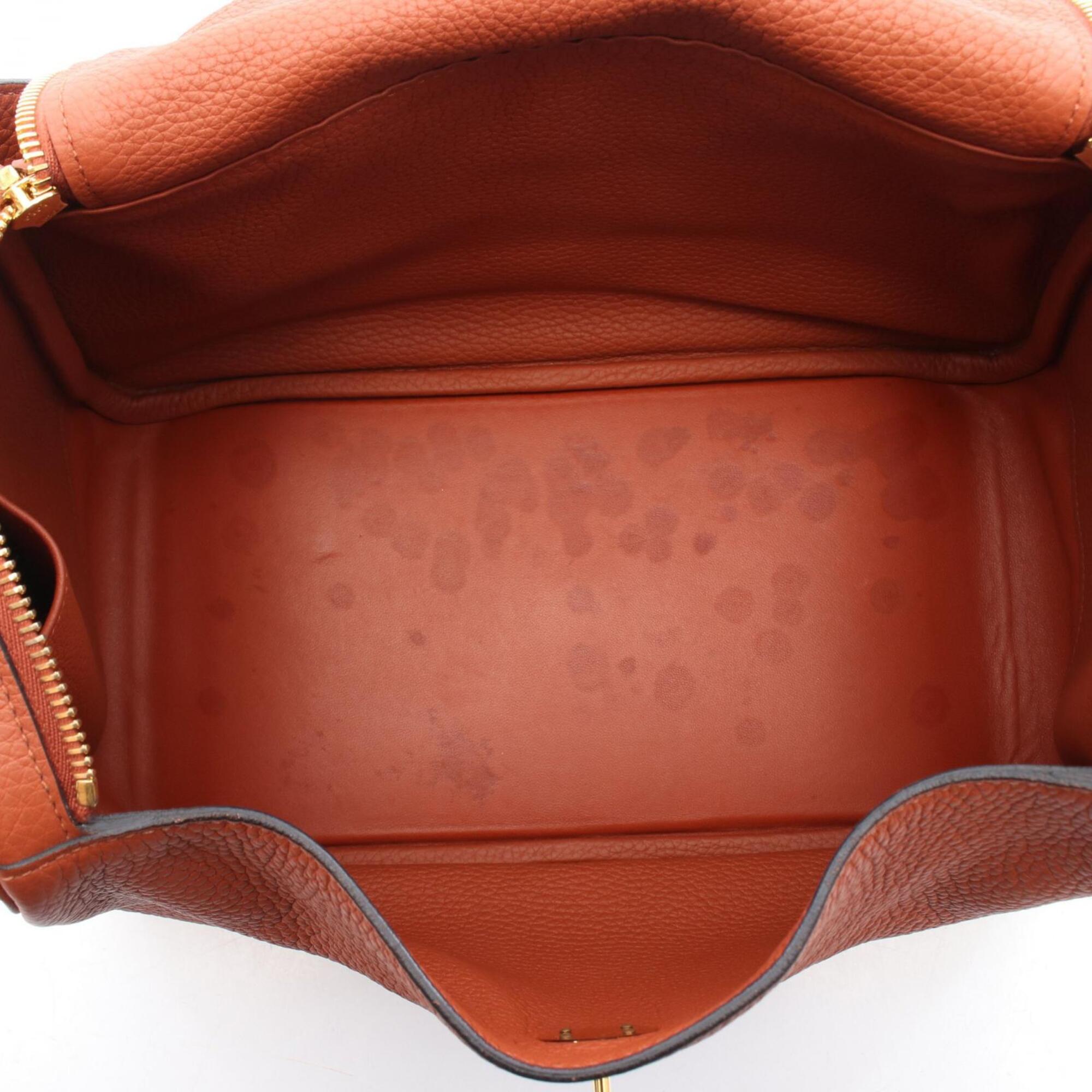 Hermes Brown Taurillon Clemence Leather Handbag Shoulder Bag (Pre-Owned)