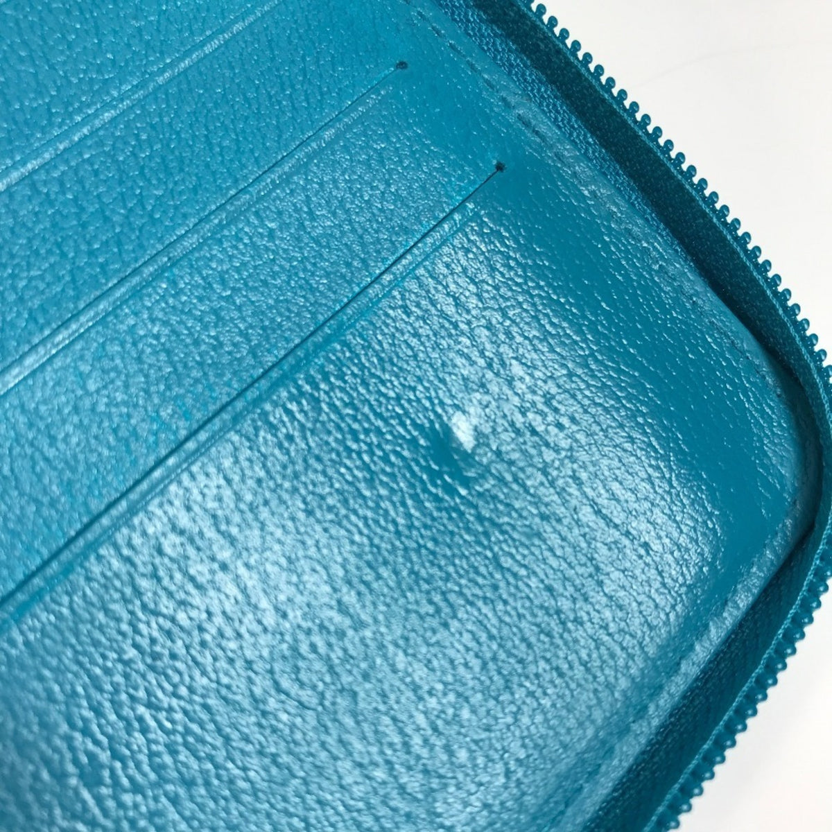 Chanel Blue Leather Long Wallet (Bi-Fold) (Pre-Owned)