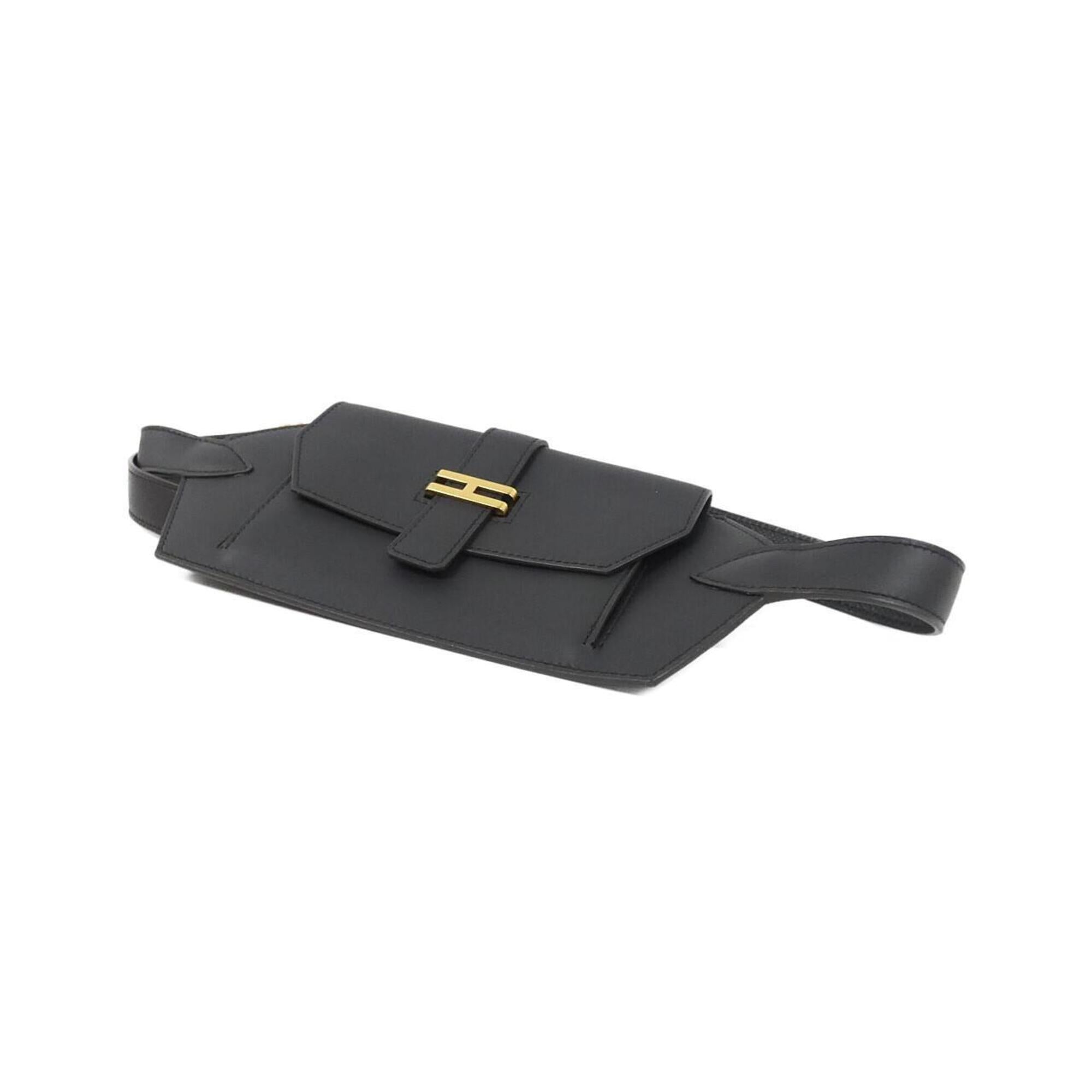 Hermes Black Swift Leather Fanny Pack (Pre-Owned)